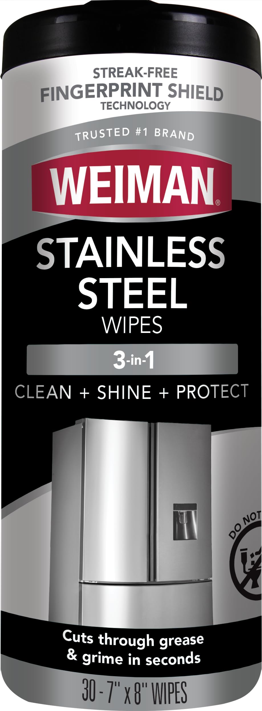 Weiman Stainless Steel Cleaner and Polish Wipes, 30 Count