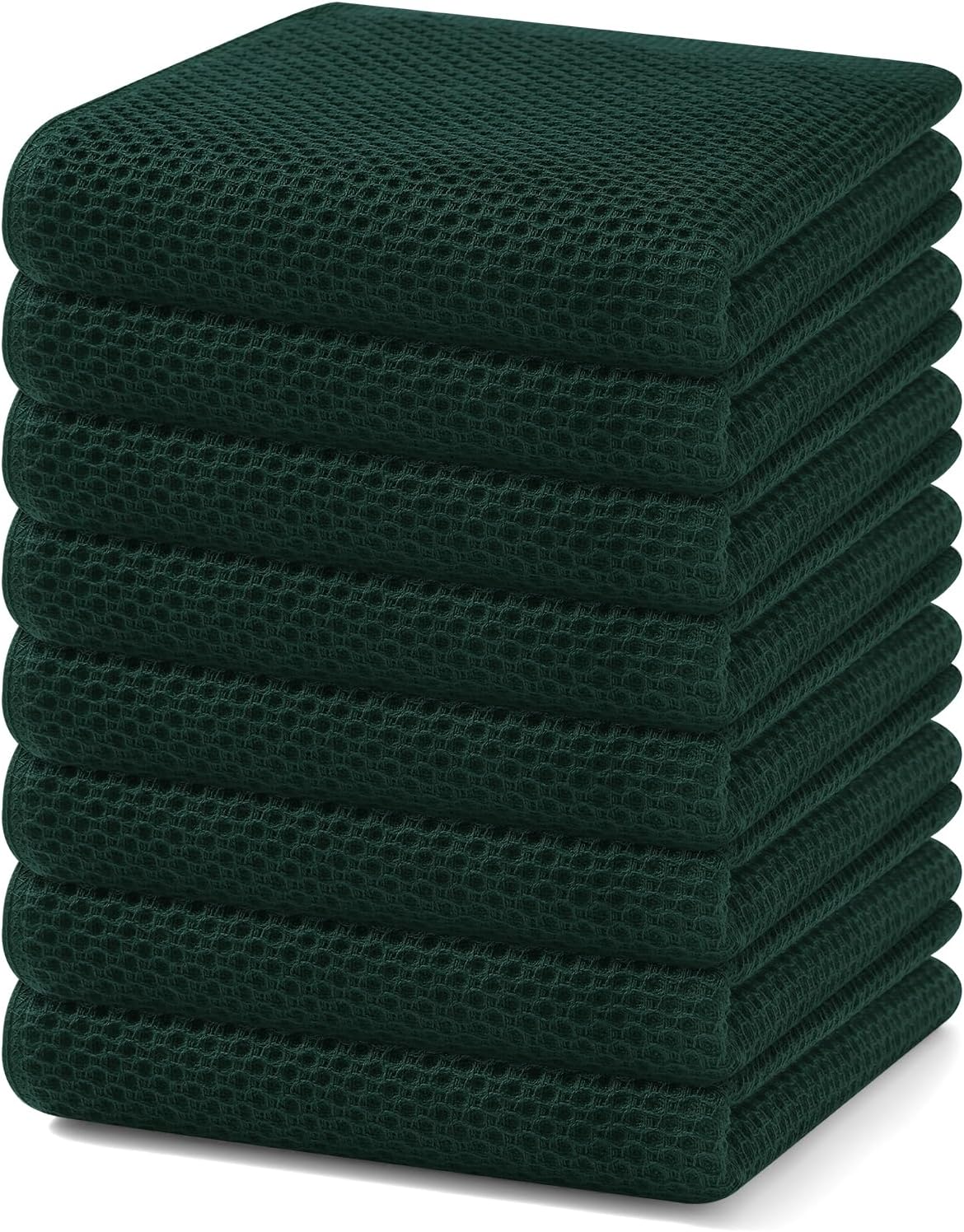 Homaxy 100% Cotton Waffle Weave Kitchen Dish Cloths, Ultra Soft Absorbent Quick Drying Dish Towels, 12 x 12 Inches, 6-Pack, Apricot