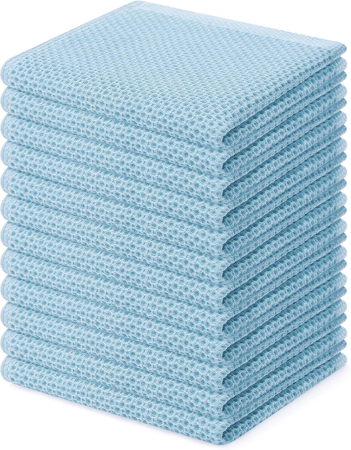 Homaxy 100% Cotton Waffle Weave Kitchen Dish Cloths, Ultra Soft Absorbent Quick Drying Dish Towels, 12 x 12 Inches, 6-Pack, Apricot