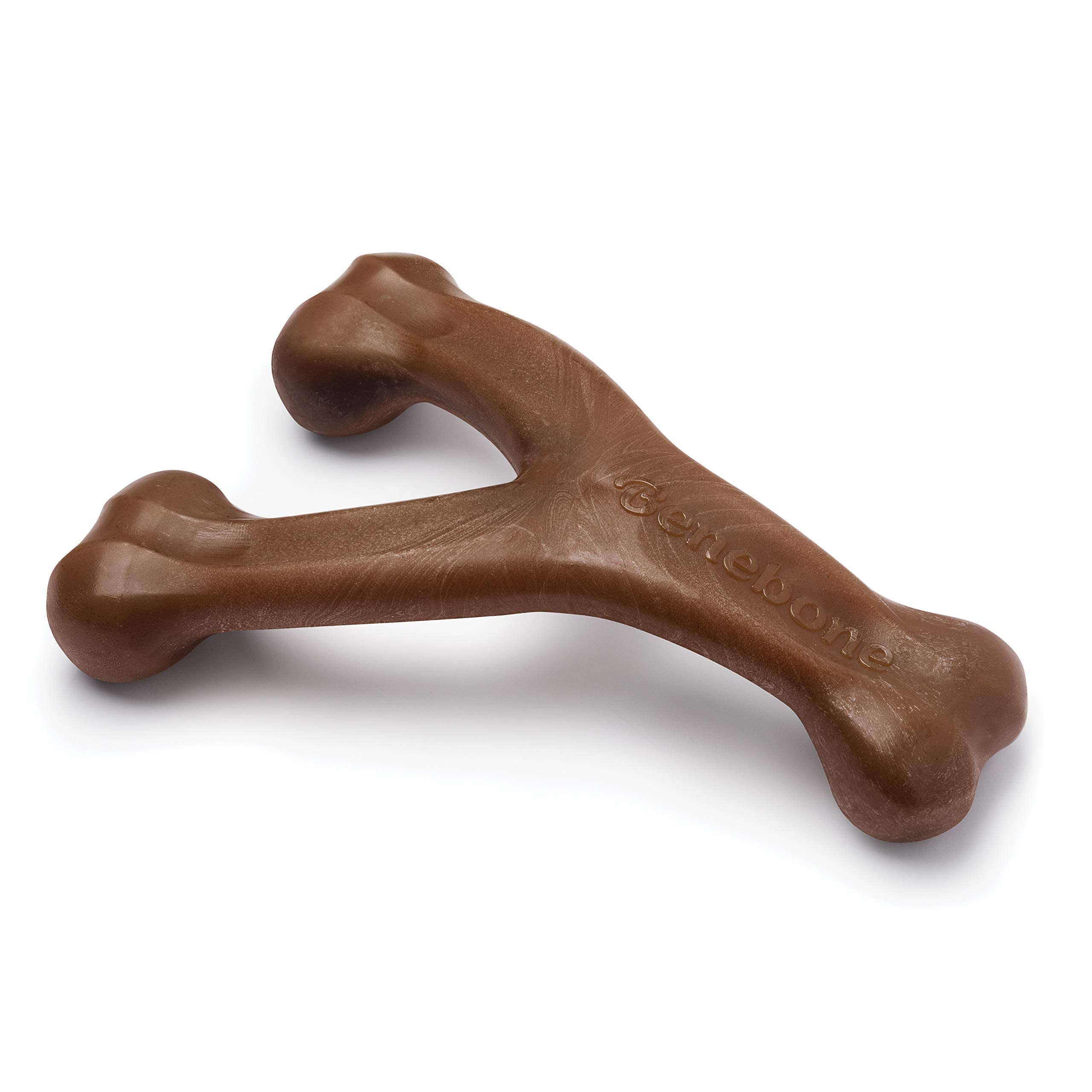 Benebone Wishbone Durable Dog Chew Toy for Aggressive Chewers, Real Bacon, Made in USA, Medium