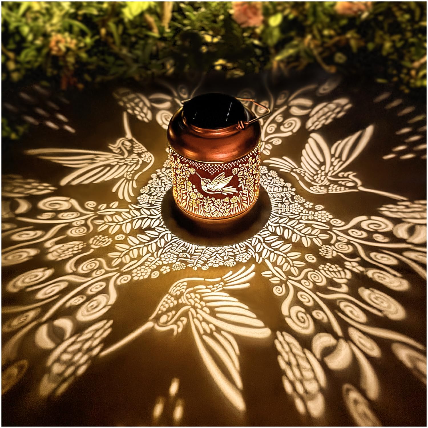 Mothers Day Gifts for Mom Hummingbird Solar Lanterns Outdoor Waterproof Hanging Solar Lights Hummingbird Gifts for Women Men Metal Bird Decorative LED Lanterns for Yard, Patio, Lawn, Garden Decor