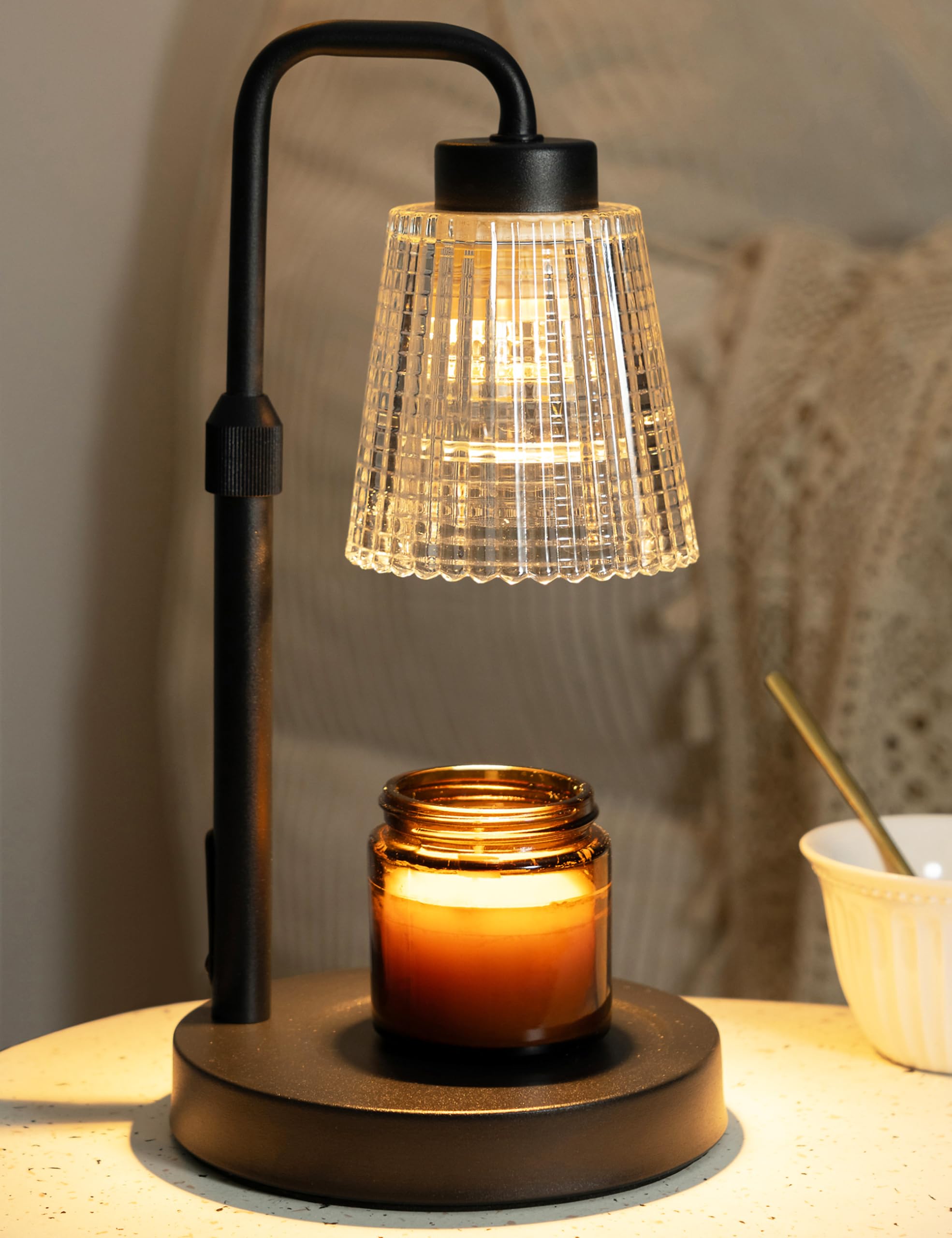 Candle Warmer Lamp with Timer Dimmable. Wax Melt Warmer for Jar Candles with 2 Bulbs