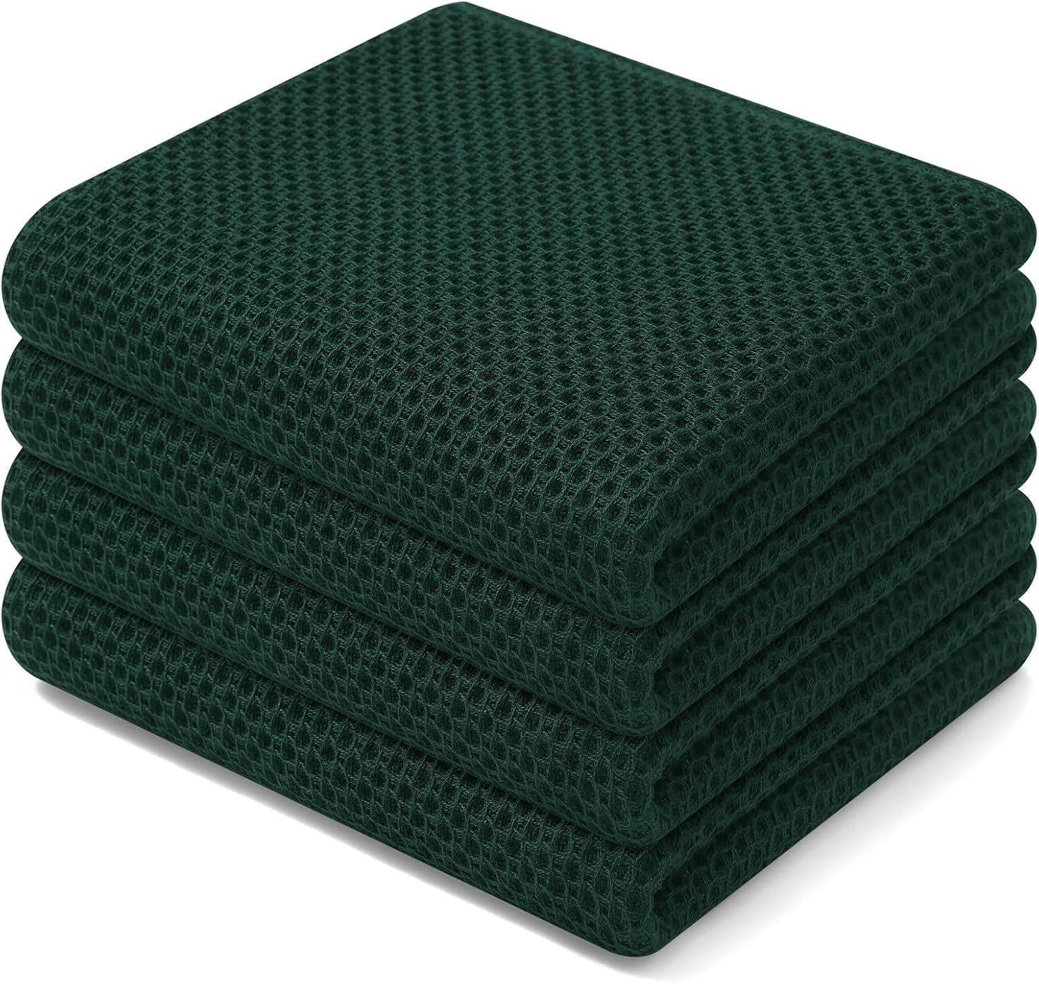Homaxy 100% Cotton Waffle Weave Kitchen Dish Cloths, Ultra Soft Absorbent Quick Drying Dish Towels, 12 x 12 Inches, 6-Pack, Apricot