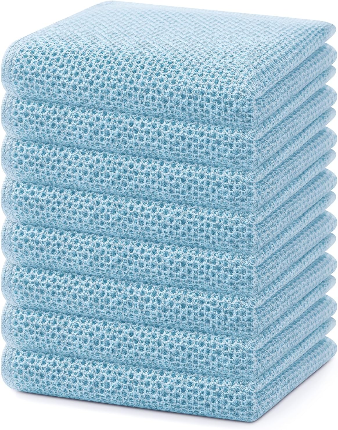 Homaxy 100% Cotton Waffle Weave Kitchen Dish Cloths, Ultra Soft Absorbent Quick Drying Dish Towels, 12 x 12 Inches, 6-Pack, Apricot