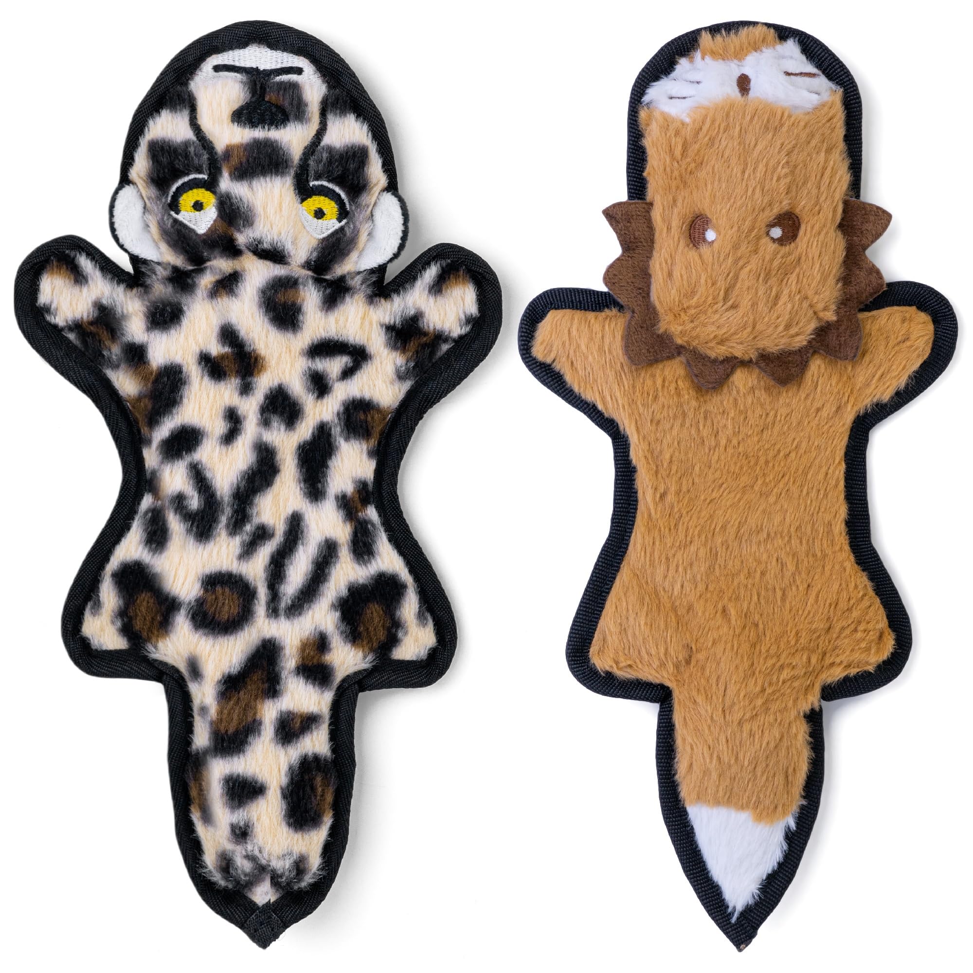 SHARLOVY No Stuffing Dog Toys Crinkle Squeaky, Long Lasting Chews for Aggressive, Durable Plush Dog Puppy Chew Toys for Teething, with 6 Tough Layers for Small Medium Large Breed