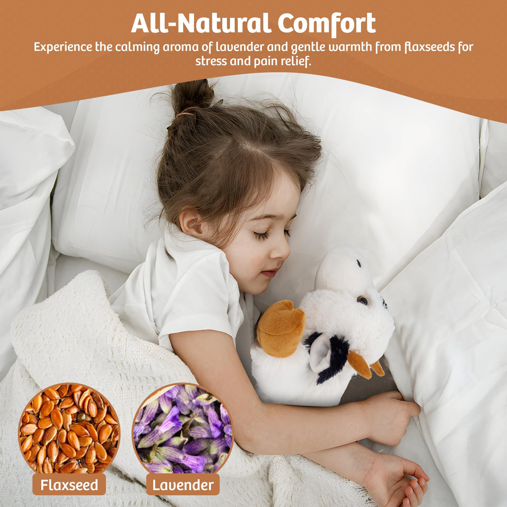 Marysun Microwavable Highland Cow Stuffed Animal - Weighted Stuffed Animal Plush, Heating Pad, Cozy