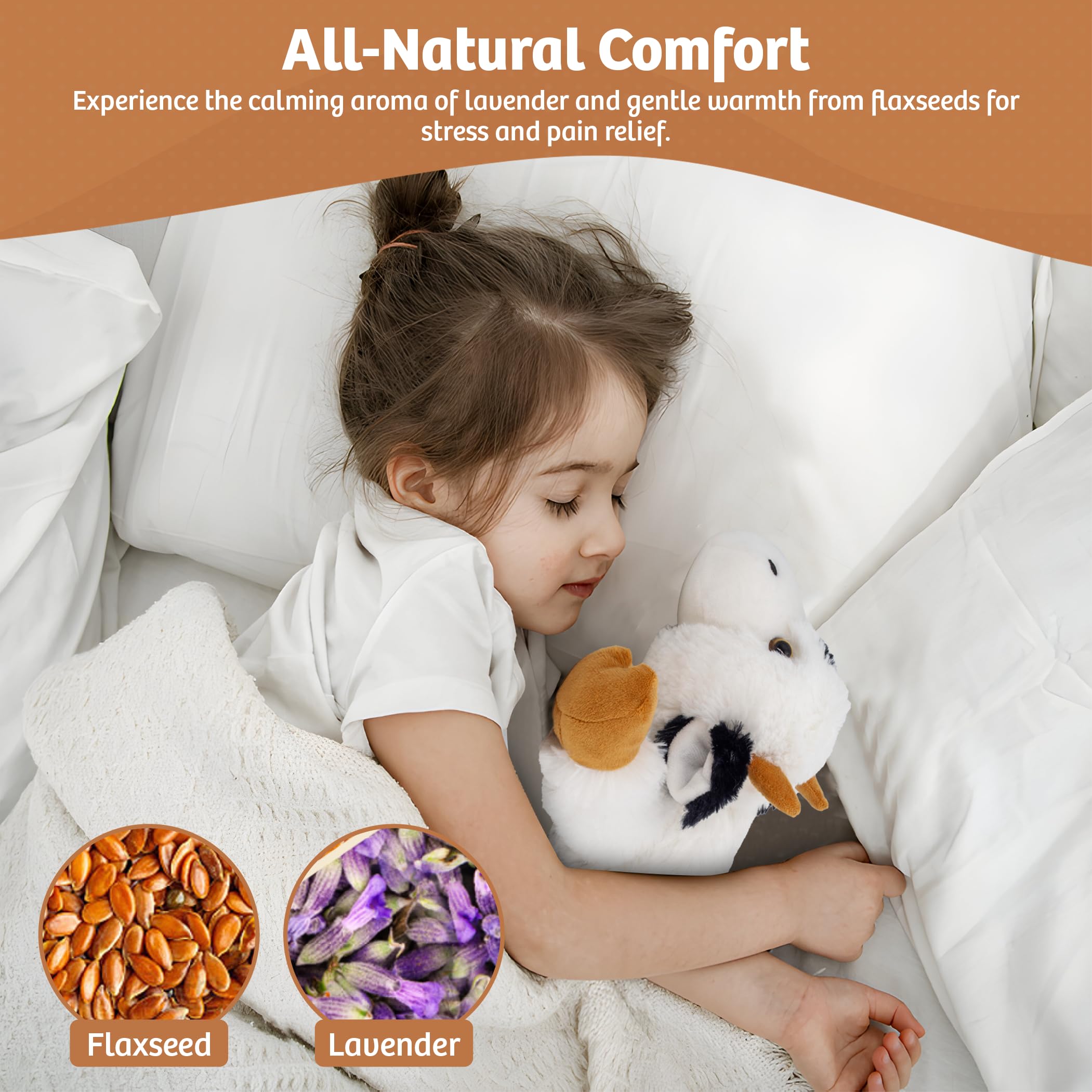 Marysun Microwavable Highland Cow Stuffed Animal - Weighted Stuffed Animal Plush, Heating Pad, Cozy