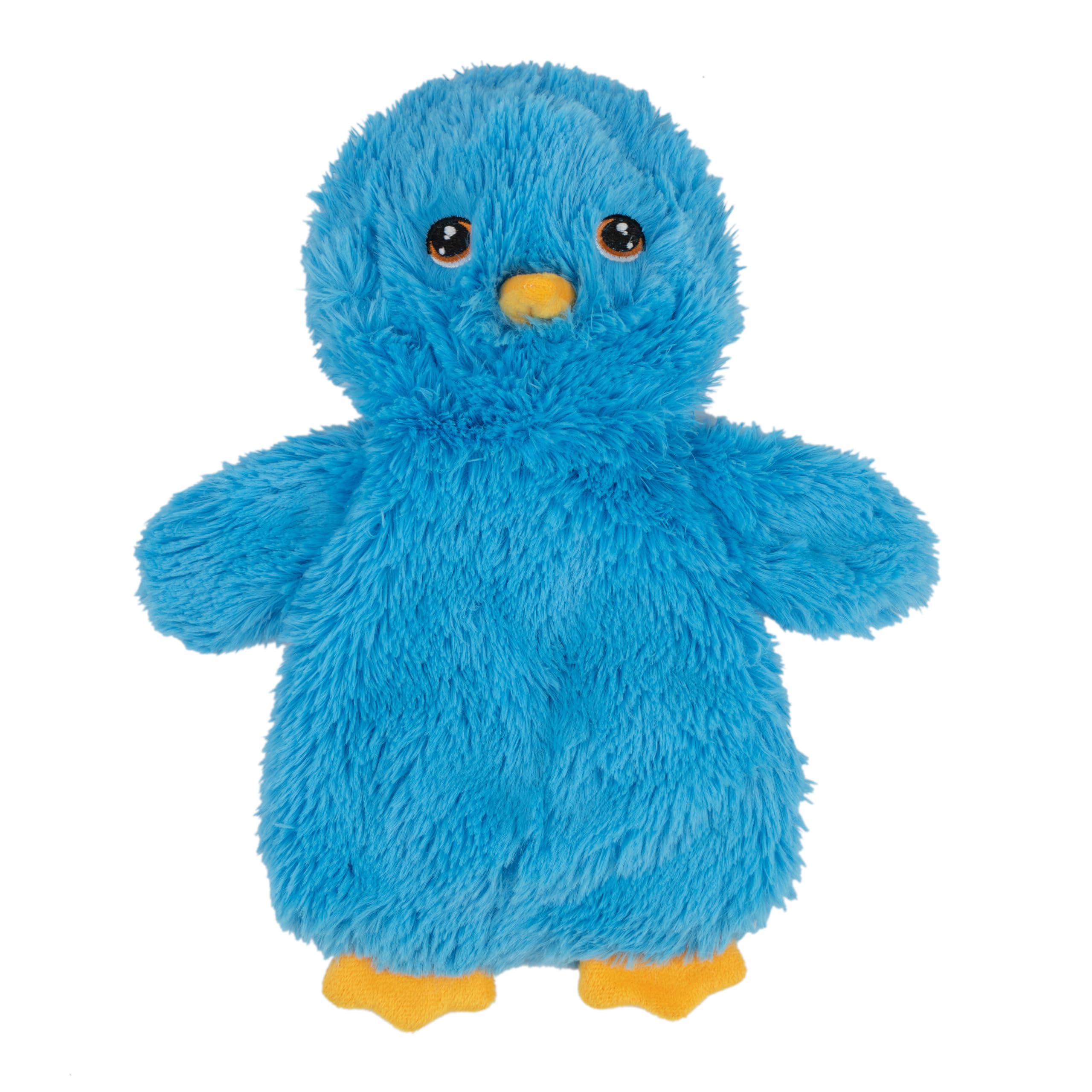 Best Pet Supplies Interactive Squeaky Dog Chew Toy, Ideal Dog Toys for Chewers, Small, Medium & Large Dogs, and Fetch Lovers - Crinkle Duck (Blue), Large