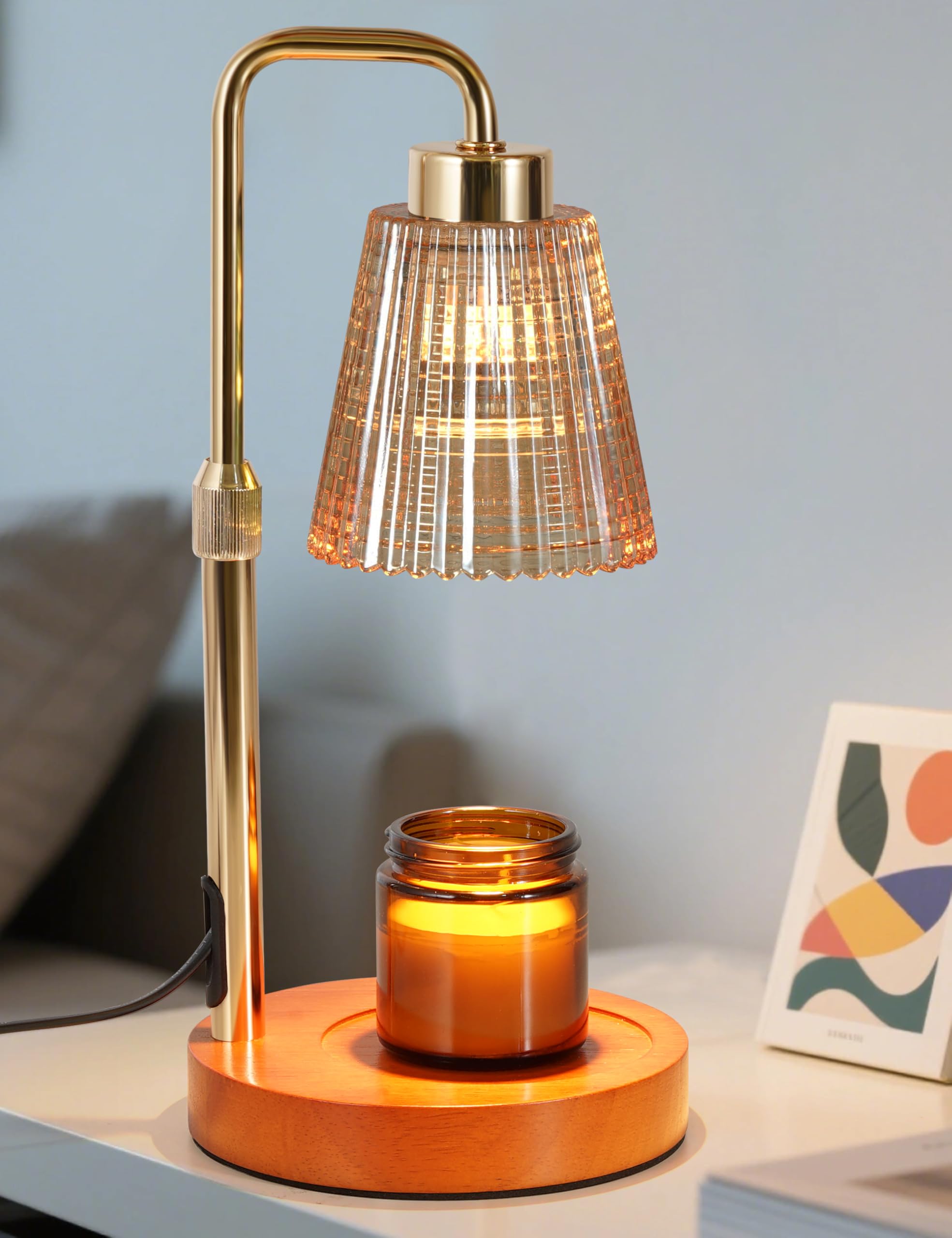 Candle Warmer Lamp with Timer Dimmable. Wax Melt Warmer for Jar Candles with 2 Bulbs