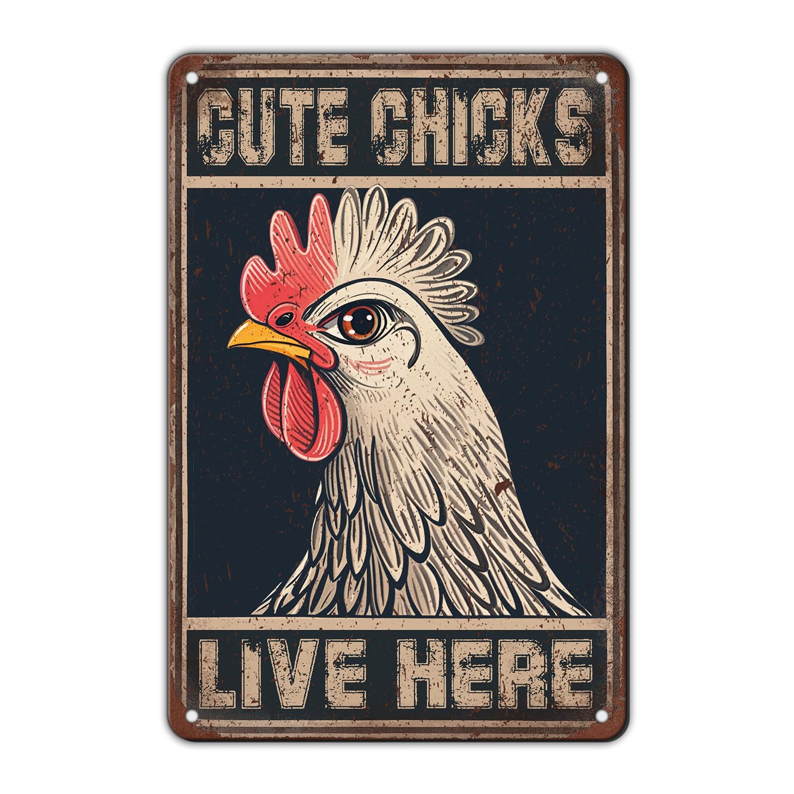 Chicken Metal Signs Rooster Kitchen Wall Decor Today I Will Pry More Worry Less Tin Sign 12x8 Inch Funny Chicken Coop Accessories Rooster Home Farm Yard Garden Decor