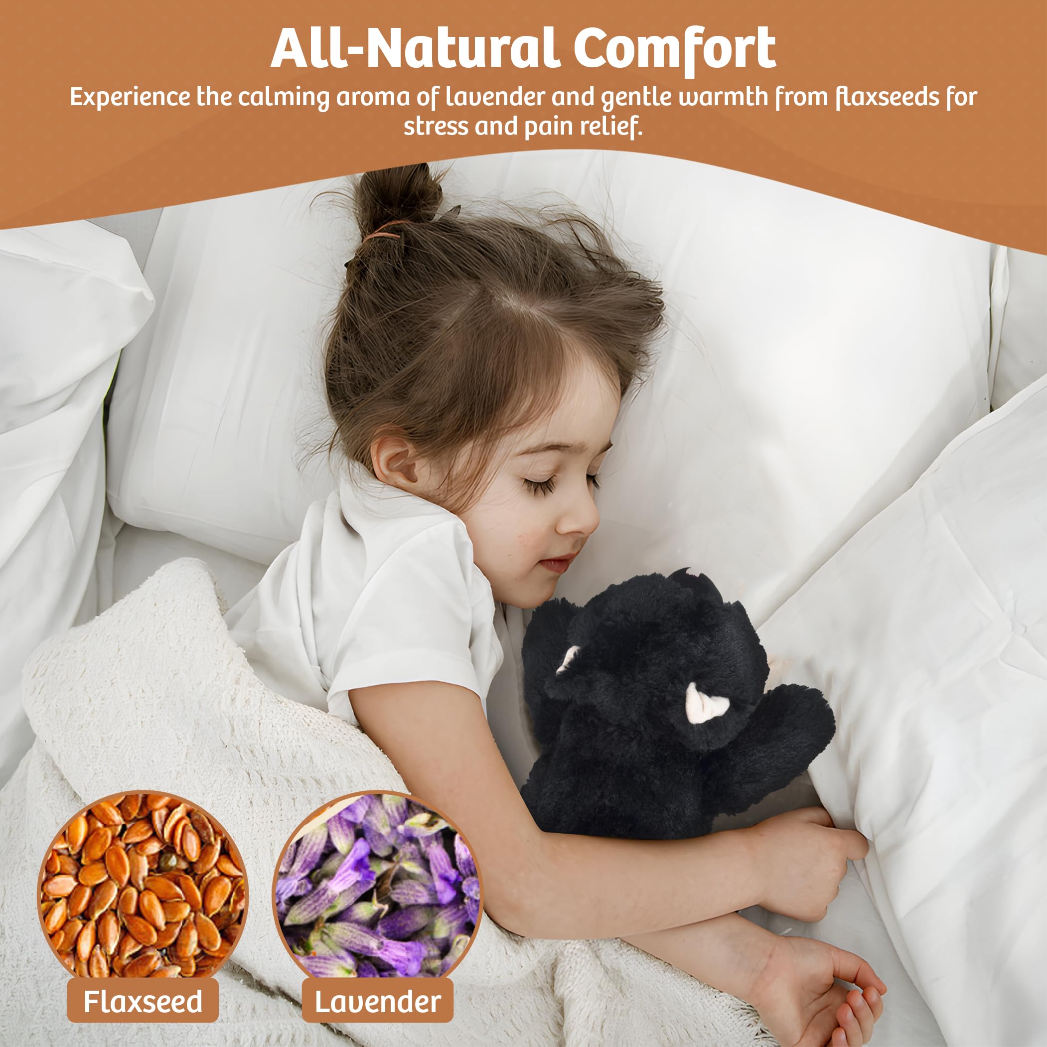 Marysun Microwavable Highland Cow Stuffed Animal - Weighted Stuffed Animal Plush, Heating Pad, Cozy