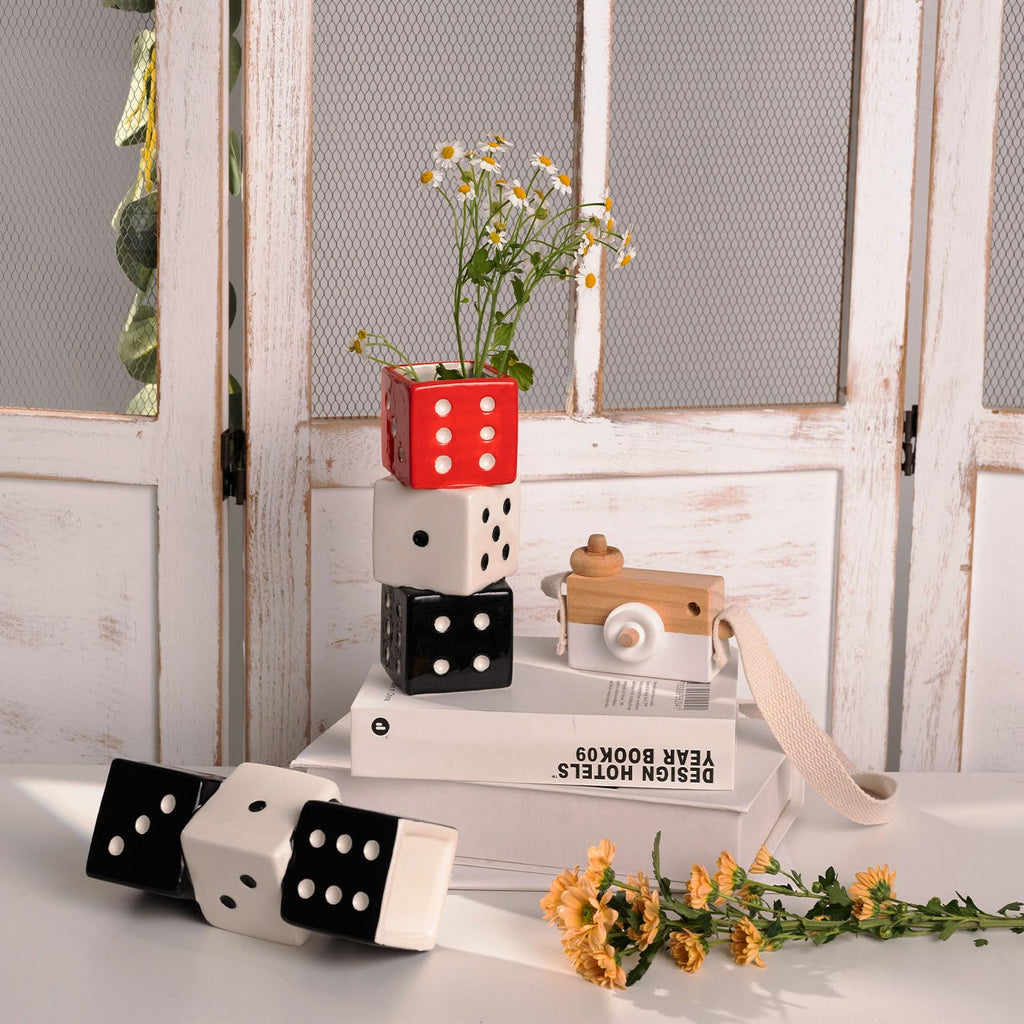 Handcrafted Ceramic White Flower Duck Vase