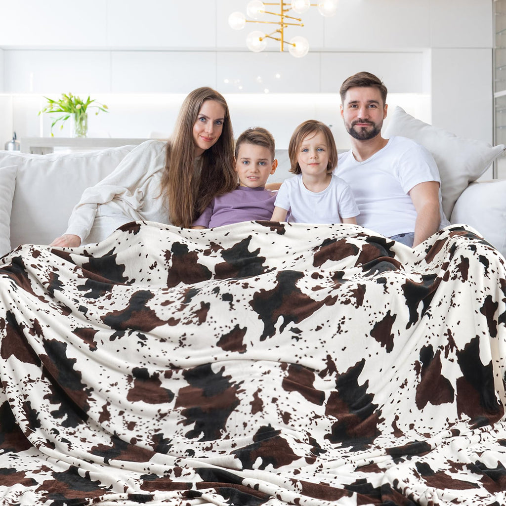 Leopard Print Blanket Fleece Throw for Bed Sofa Travel and Camping, Super Soft Cozy Fluffy Plush Cheetah Print Blanket for All Seasons 50"x60" (Dark Brown)