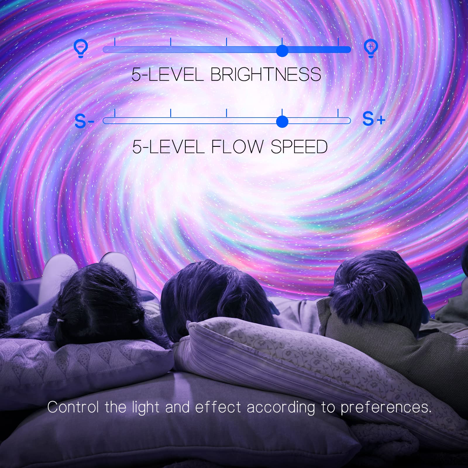 Northern Galaxy Aurora Projector – 33 Dynamic Light Effects, LED Star & Nebula Night Light with Remote Control, White Noise Sounds, and Bluetooth Speaker for Bedroom & Parties