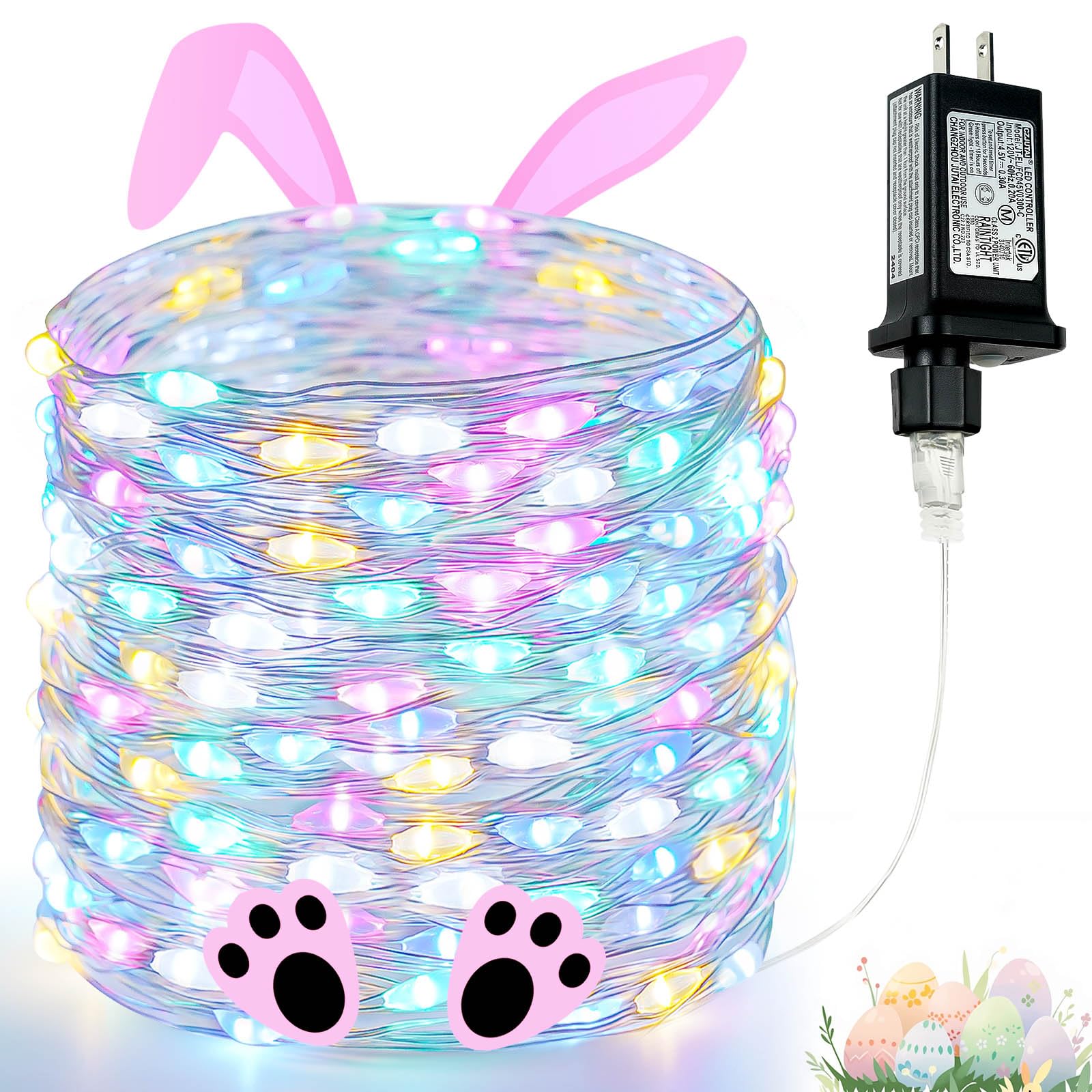 66Ft 200 LED Fairy Lights Plug in, Waterproof String Lights Outdoor & Indoor 8 Modes Christmas Light Bedroom Decor, Timer Twinkle Lights for Girl's Room Garden Party Christmas Decorations (Warm White)