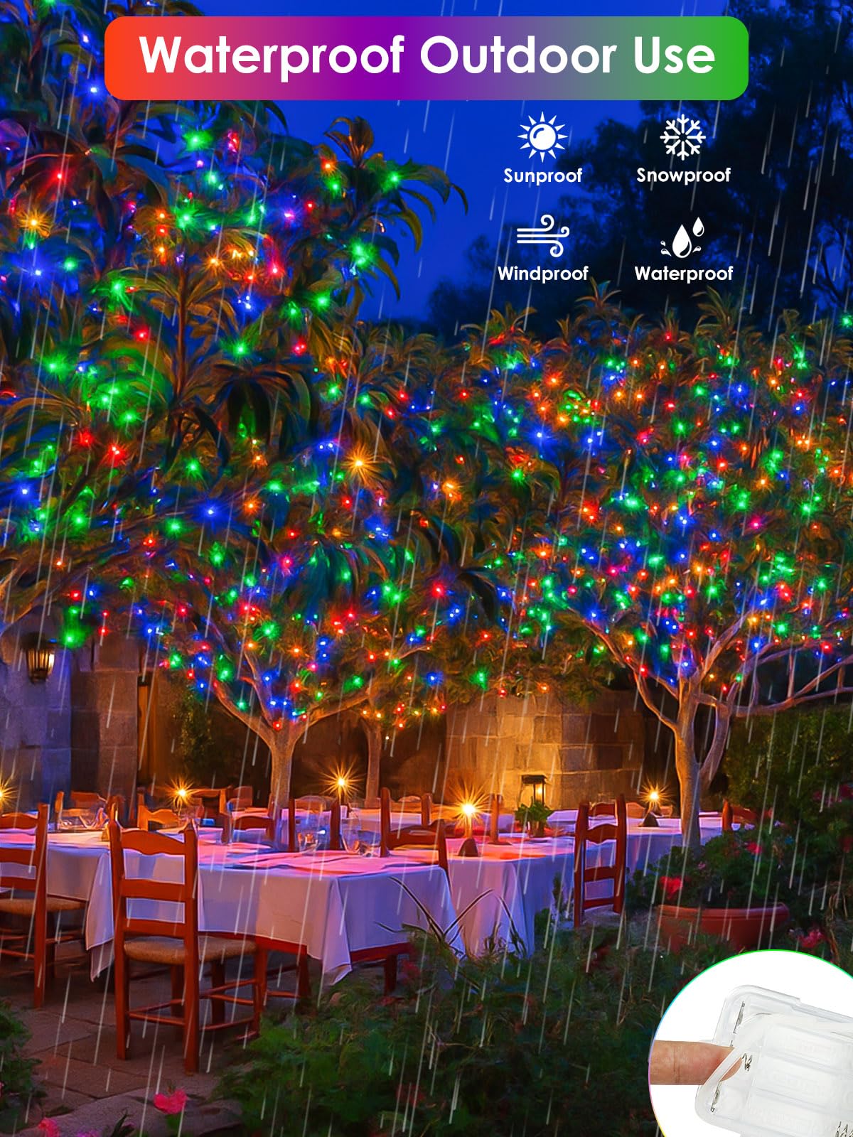 66Ft 200 LED Fairy Lights Plug in, Waterproof String Lights Outdoor & Indoor 8 Modes Christmas Light Bedroom Decor, Timer Twinkle Lights for Girl's Room Garden Party Christmas Decorations (Warm White)