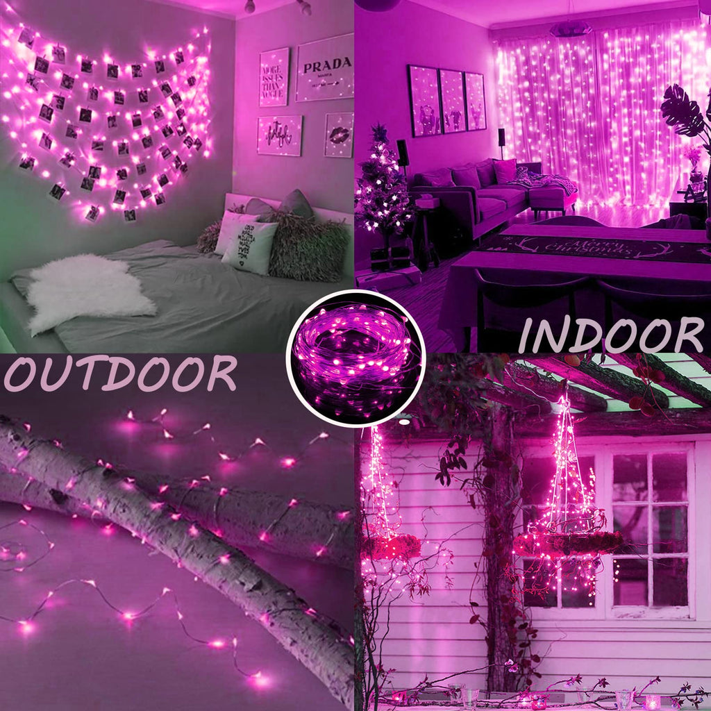 66Ft 200 LED Fairy Lights Plug in, Waterproof String Lights Outdoor & Indoor 8 Modes Christmas Light Bedroom Decor, Timer Twinkle Lights for Girl's Room Garden Party Christmas Decorations (Warm White)