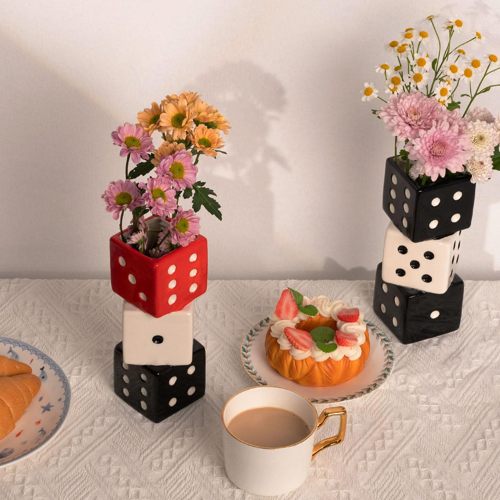 Handcrafted Ceramic White Flower Duck Vase