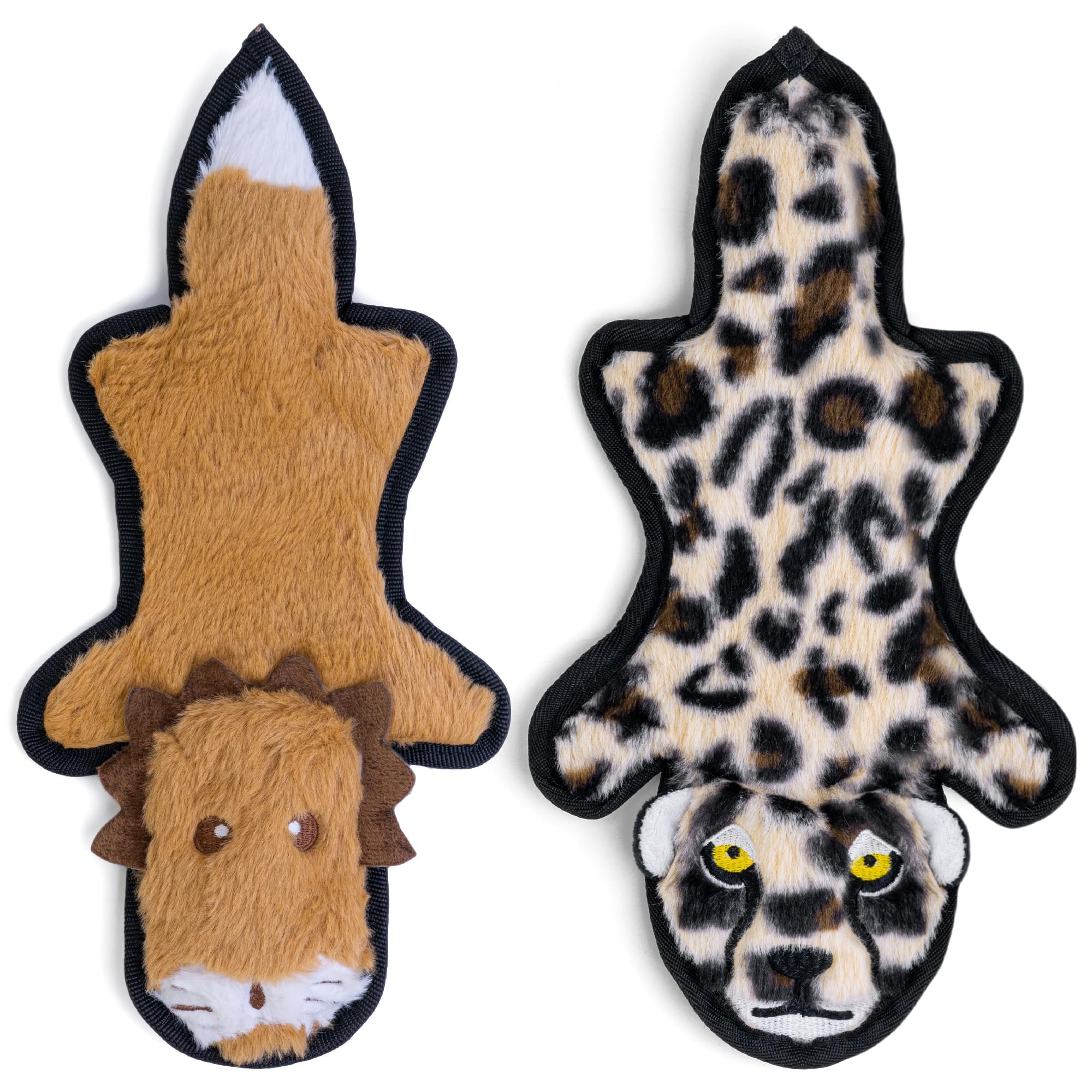 SHARLOVY No Stuffing Dog Toys Crinkle Squeaky, Long Lasting Chews for Aggressive, Durable Plush Dog Puppy Chew Toys for Teething, with 6 Tough Layers for Small Medium Large Breed