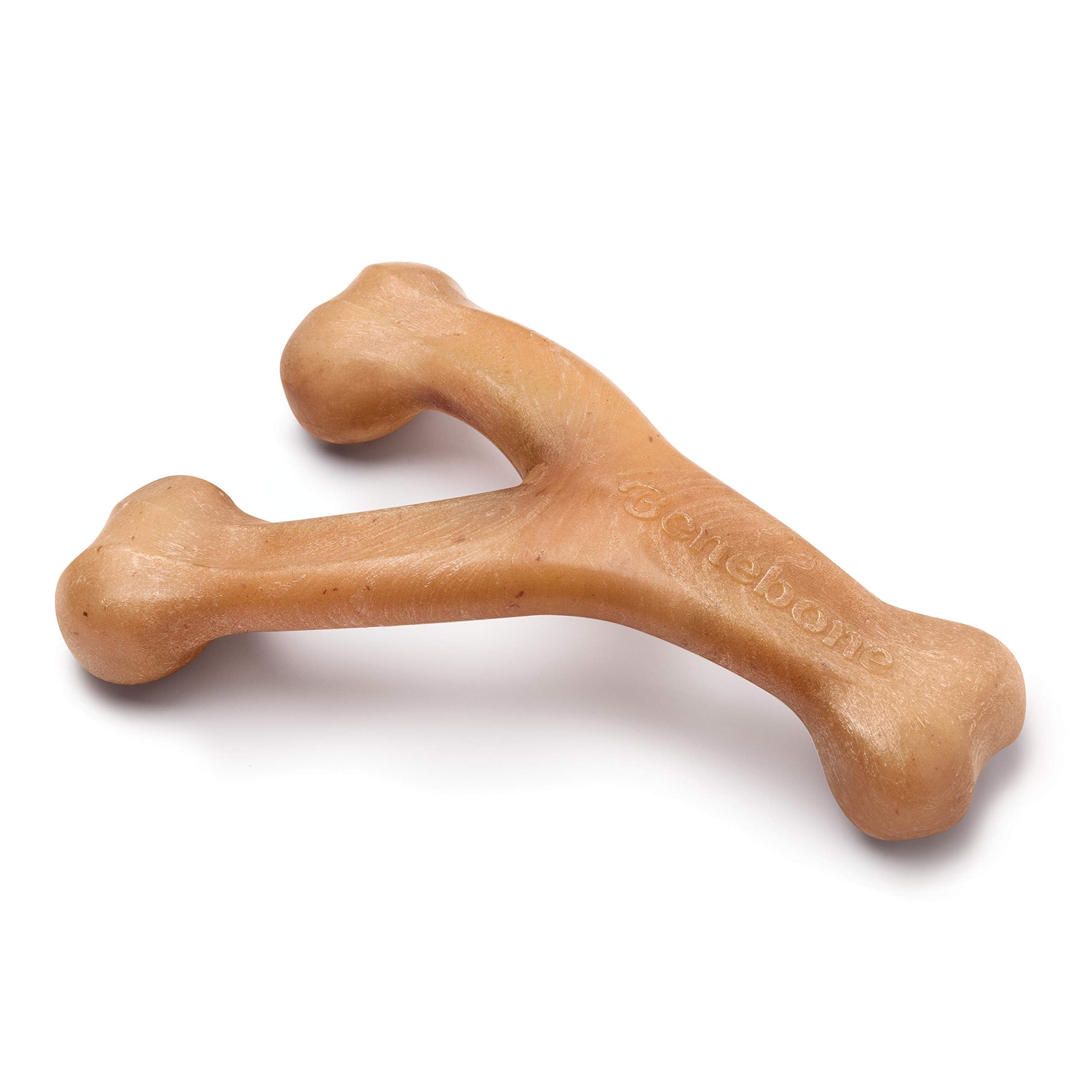 Benebone Wishbone Durable Dog Chew Toy for Aggressive Chewers, Real Bacon, Made in USA, Medium