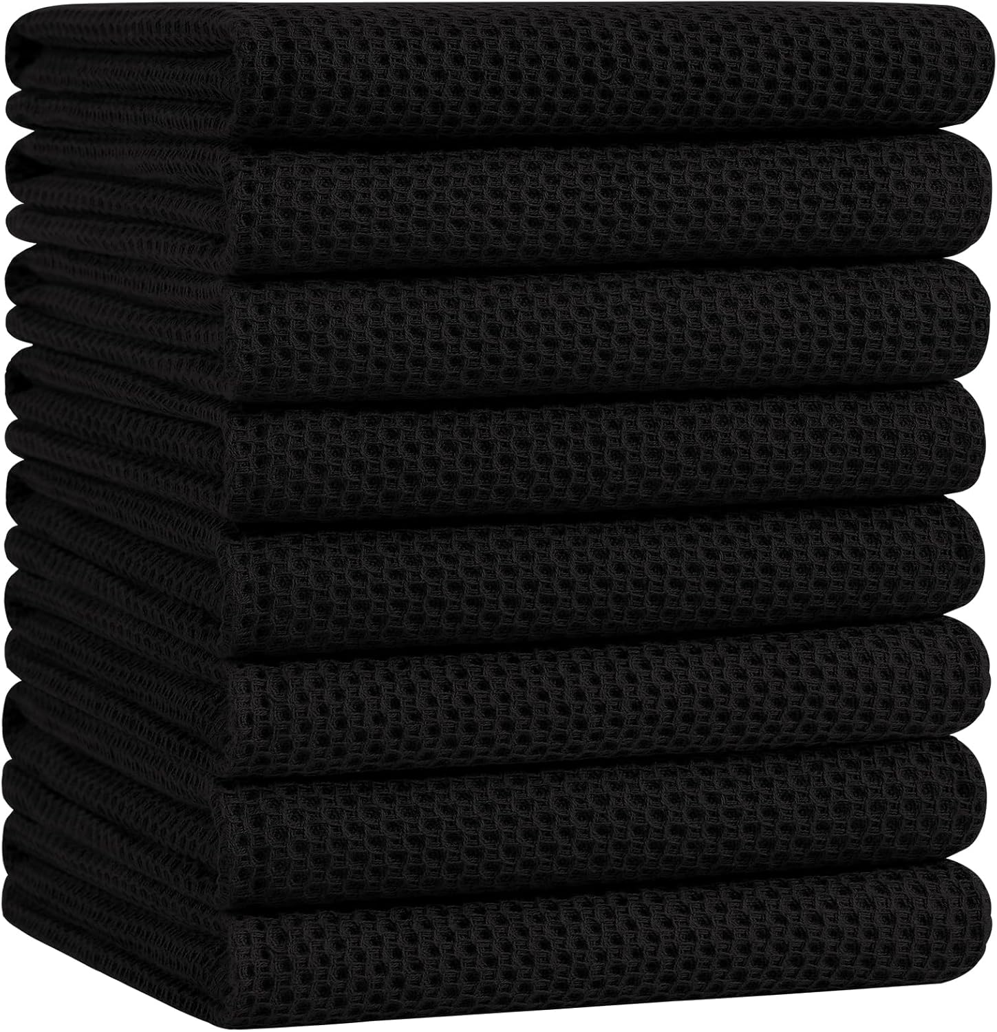 Homaxy 100% Cotton Waffle Weave Kitchen Dish Cloths, Ultra Soft Absorbent Quick Drying Dish Towels, 12 x 12 Inches, 6-Pack, Apricot