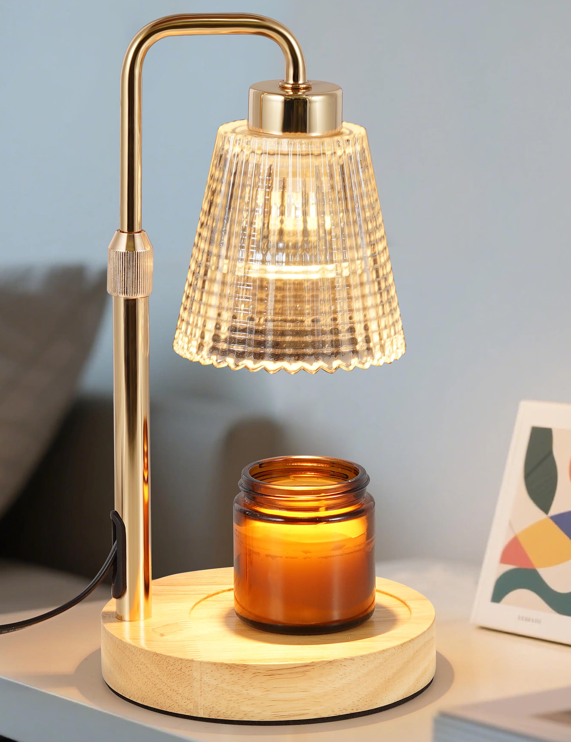 Candle Warmer Lamp with Timer Dimmable. Wax Melt Warmer for Jar Candles with 2 Bulbs