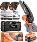 Tietoc Chainsaw 6 Inch Mini Electric Chainsaw Cordless Battery Powered, Hand Held Saw for Wood/Trees Trimming, Tools for Household and Garden, Chain Saw Gift for Men Dad Husband Fathers Gardener 2025
