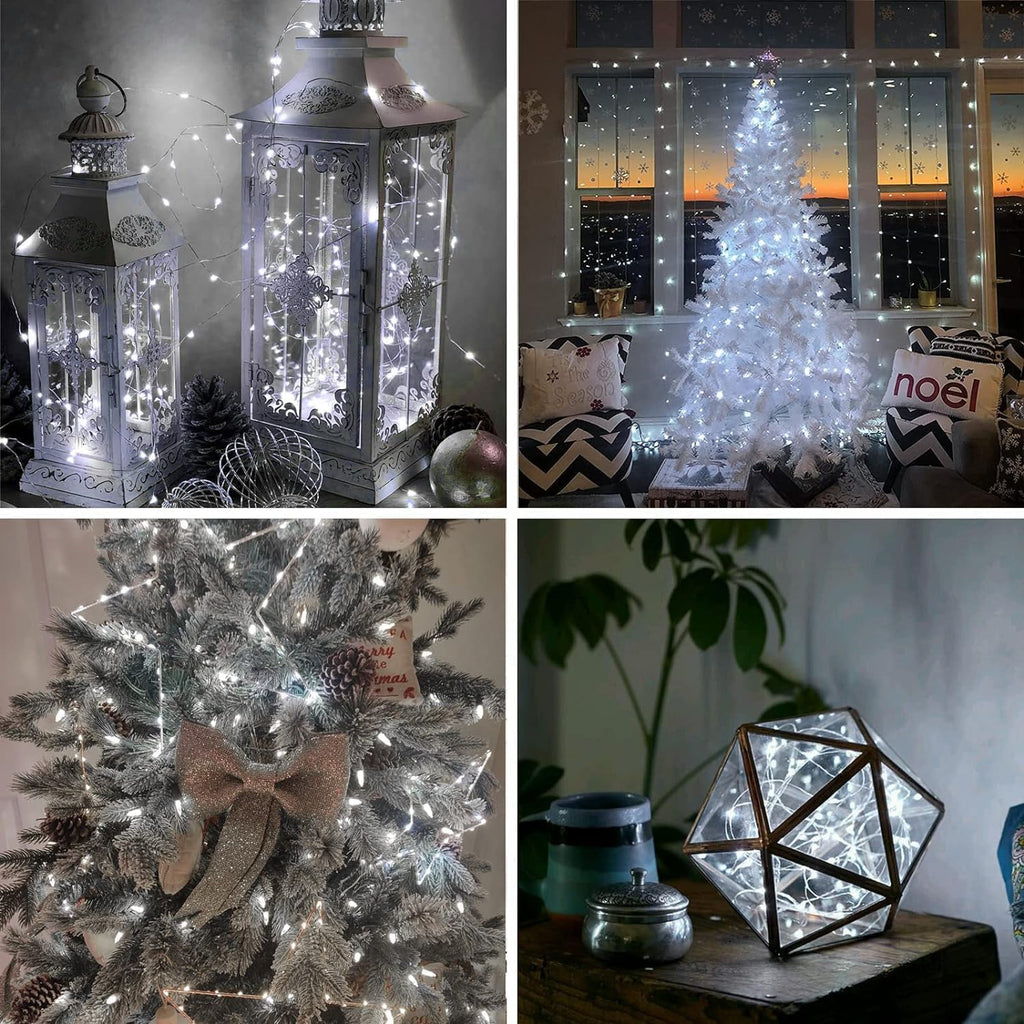 66Ft 200 LED Fairy Lights Plug in, Waterproof String Lights Outdoor & Indoor 8 Modes Christmas Light Bedroom Decor, Timer Twinkle Lights for Girl's Room Garden Party Christmas Decorations (Warm White)