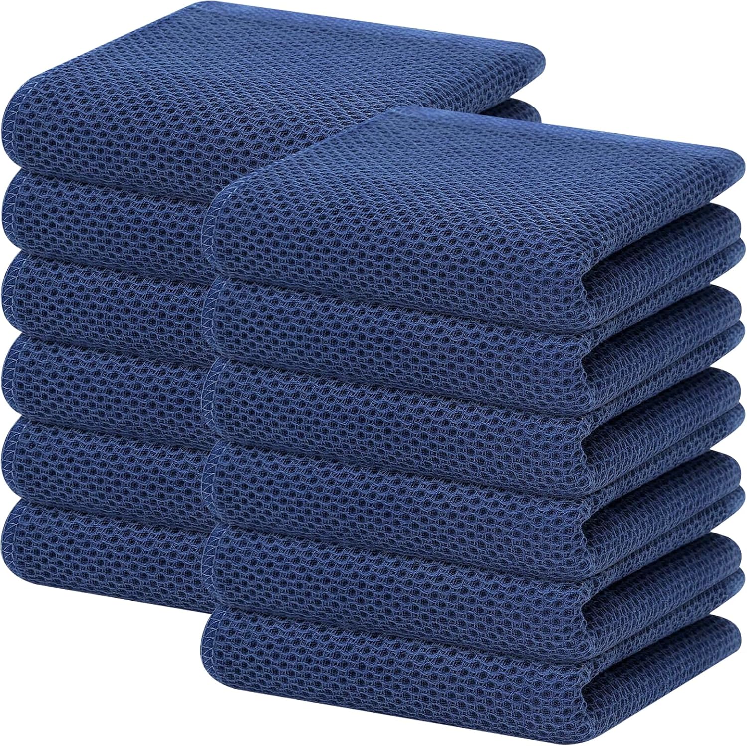Homaxy 100% Cotton Waffle Weave Kitchen Dish Cloths, Ultra Soft Absorbent Quick Drying Dish Towels, 12 x 12 Inches, 6-Pack, Apricot