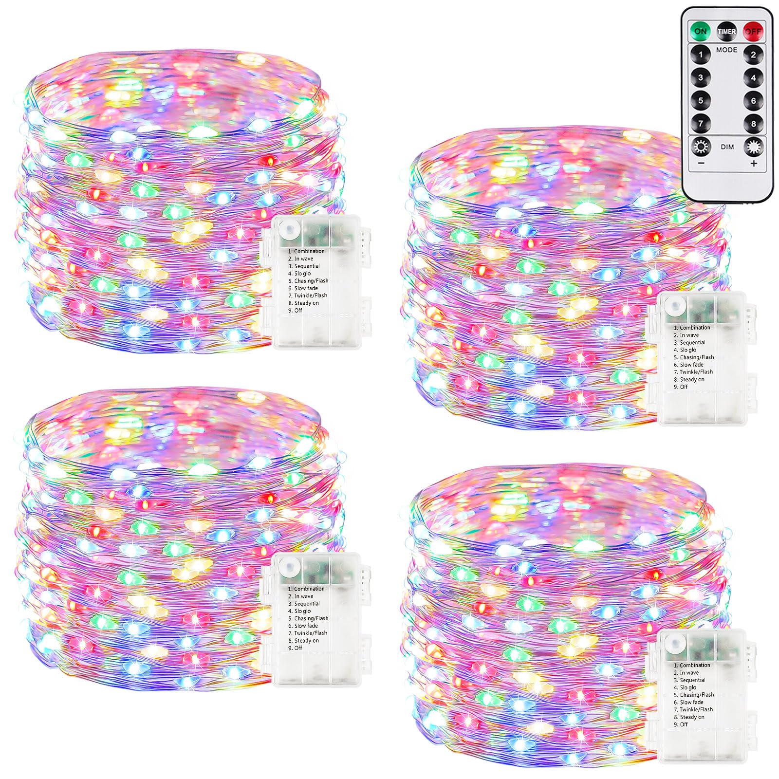 66Ft 200 LED Fairy Lights Plug in, Waterproof String Lights Outdoor & Indoor 8 Modes Christmas Light Bedroom Decor, Timer Twinkle Lights for Girl's Room Garden Party Christmas Decorations (Warm White)