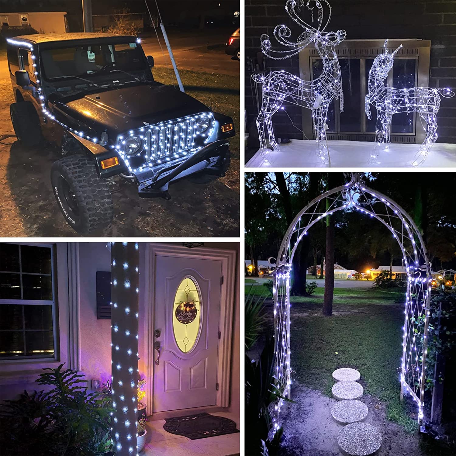 66Ft 200 LED Fairy Lights Plug in, Waterproof String Lights Outdoor & Indoor 8 Modes Christmas Light Bedroom Decor, Timer Twinkle Lights for Girl's Room Garden Party Christmas Decorations (Warm White)