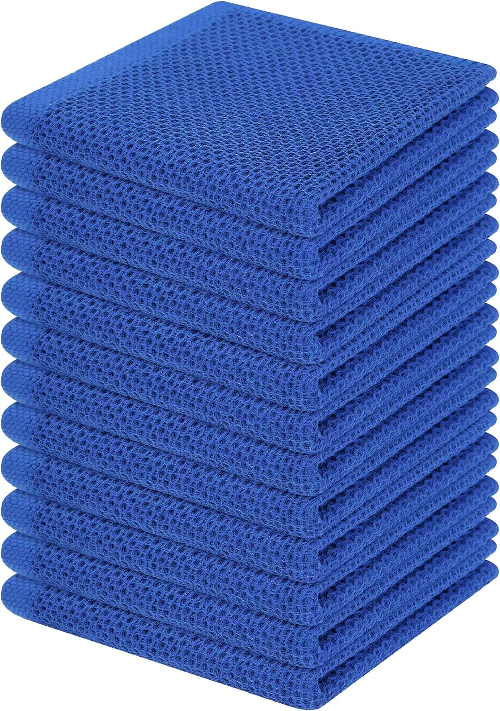 Homaxy 100% Cotton Waffle Weave Kitchen Dish Cloths, Ultra Soft Absorbent Quick Drying Dish Towels, 12 x 12 Inches, 6-Pack, Apricot