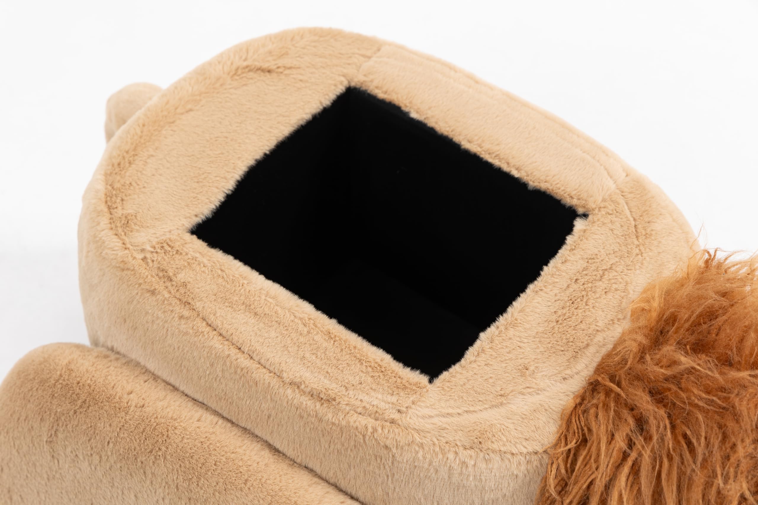 Home 2 Office Cow Ottoman for Kids' Bedroom, Playroom, Nursery, and Living Room, Animal Ottoman with Storage, Footstool for Kids, Black/White