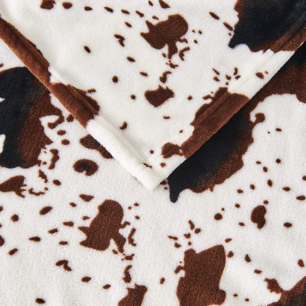 Leopard Print Blanket Fleece Throw for Bed Sofa Travel and Camping, Super Soft Cozy Fluffy Plush Cheetah Print Blanket for All Seasons 50"x60" (Dark Brown)
