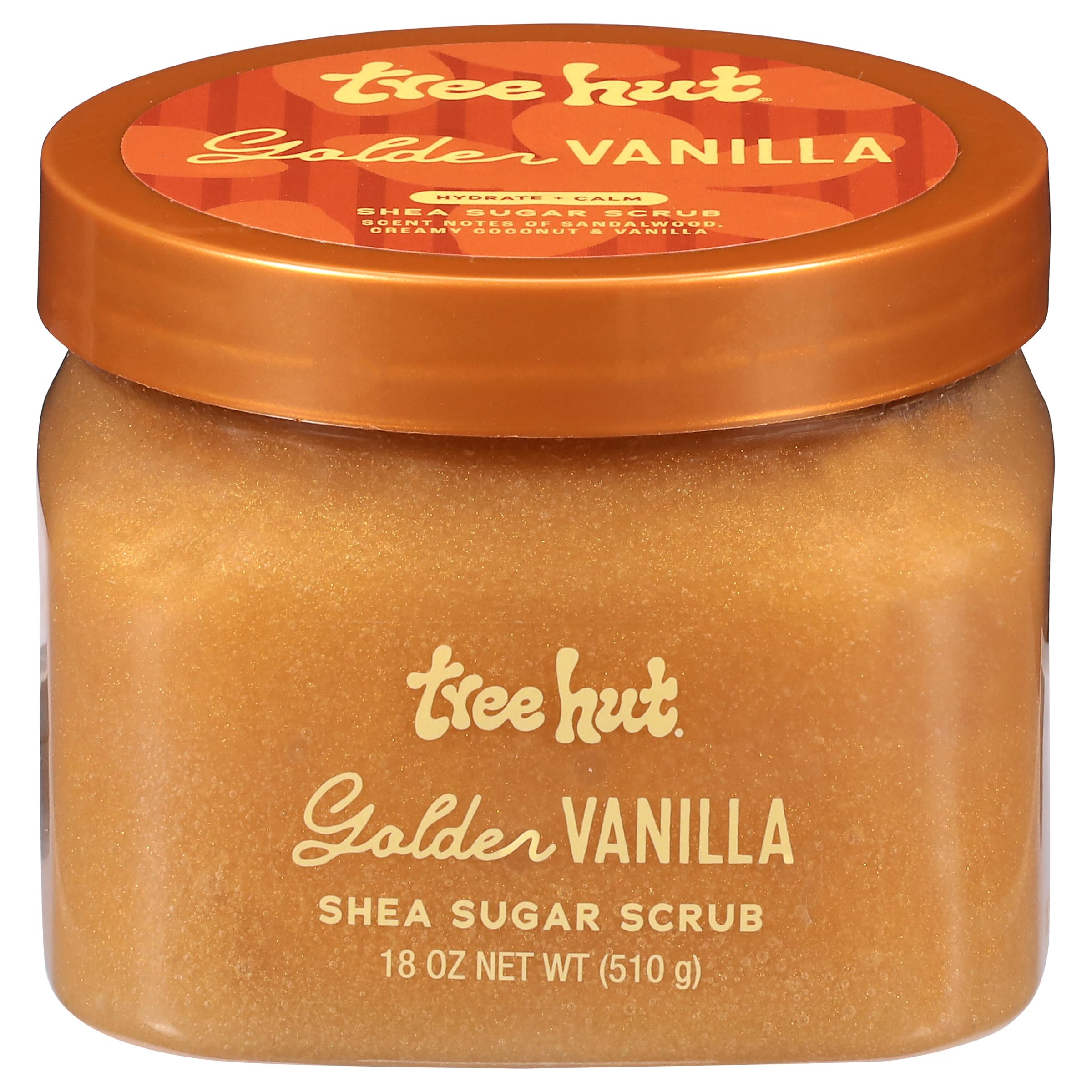 Tree Hut Vanilla Shea Sugar Scrub, Exfoliating & Hydrating Body Scrub with Shea Butter & Essential Oils, Smooth Skin, For All Skin Types, Vegan, 18 oz