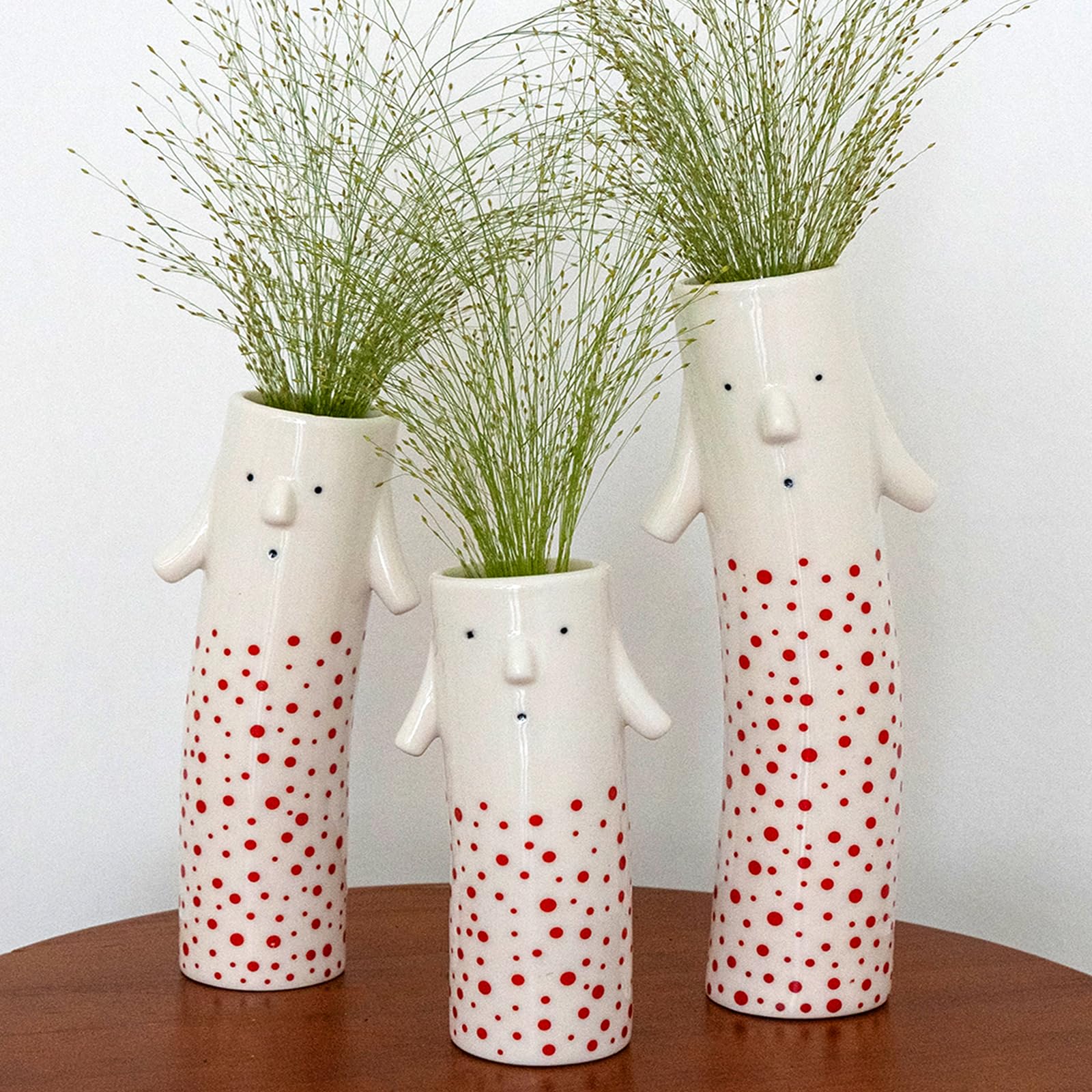 Handcrafted Ceramic White Flower Duck Vase