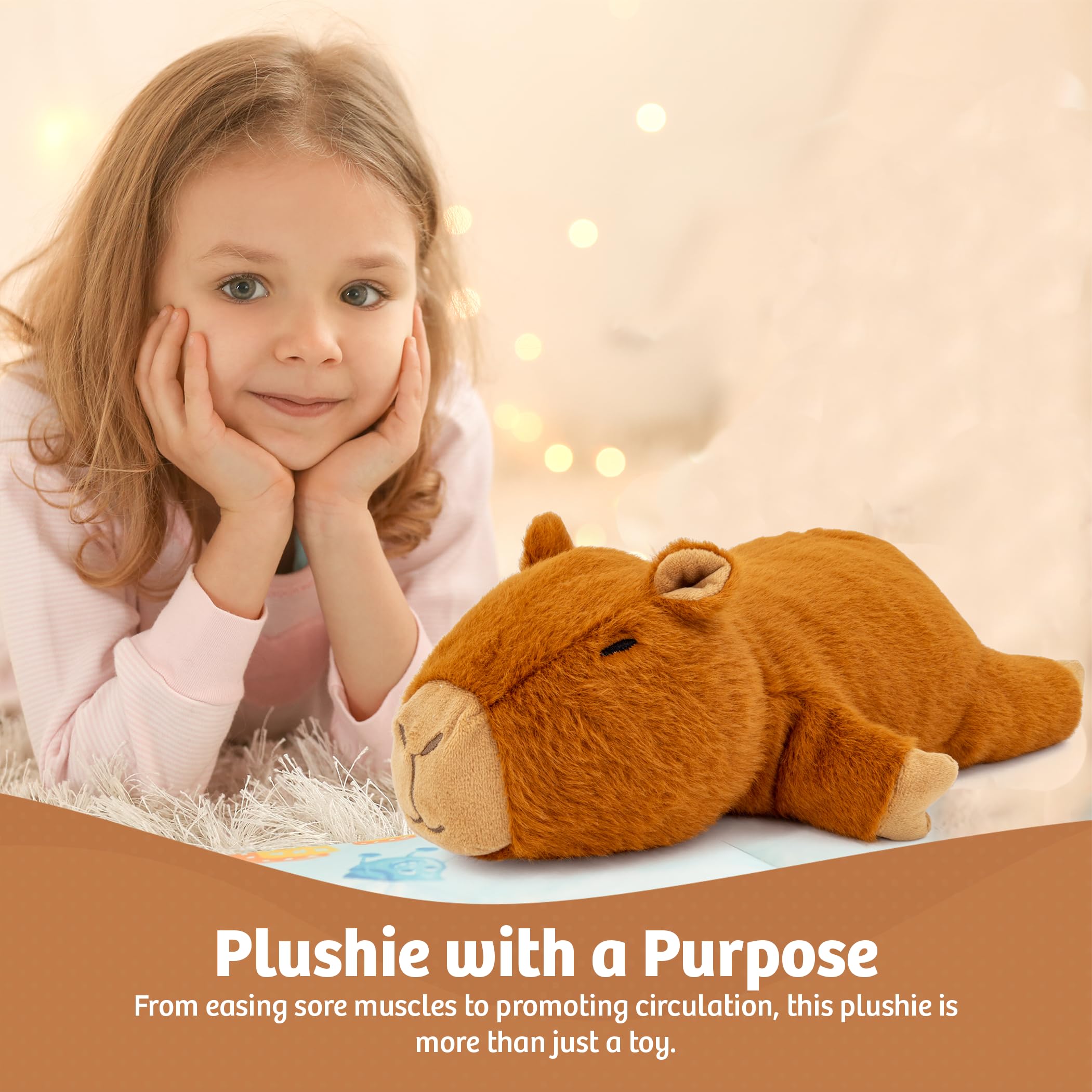 Marysun Microwavable Highland Cow Stuffed Animal - Weighted Stuffed Animal Plush, Heating Pad, Cozy