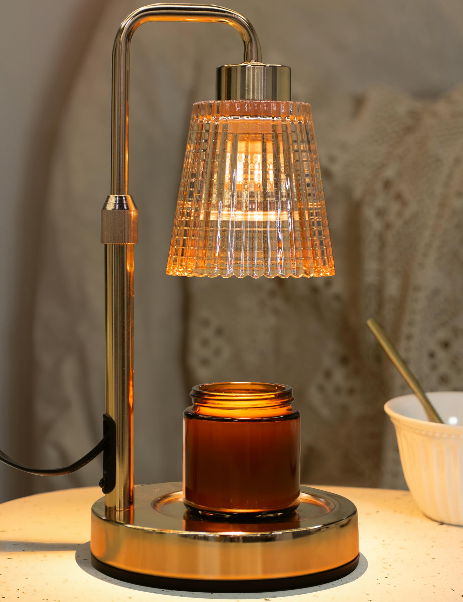 Candle Warmer Lamp with Timer Dimmable. Wax Melt Warmer for Jar Candles with 2 Bulbs
