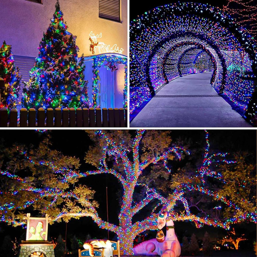 66Ft 200 LED Fairy Lights Plug in, Waterproof String Lights Outdoor & Indoor 8 Modes Christmas Light Bedroom Decor, Timer Twinkle Lights for Girl's Room Garden Party Christmas Decorations (Warm White)