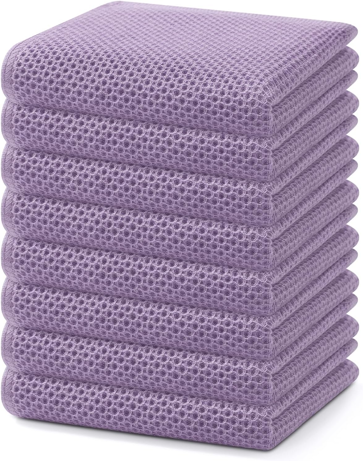 Homaxy 100% Cotton Waffle Weave Kitchen Dish Cloths, Ultra Soft Absorbent Quick Drying Dish Towels, 12 x 12 Inches, 6-Pack, Apricot