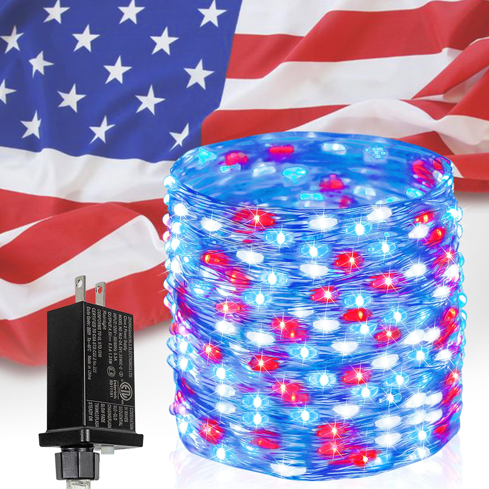 66Ft 200 LED Fairy Lights Plug in, Waterproof String Lights Outdoor & Indoor 8 Modes Christmas Light Bedroom Decor, Timer Twinkle Lights for Girl's Room Garden Party Christmas Decorations (Warm White)