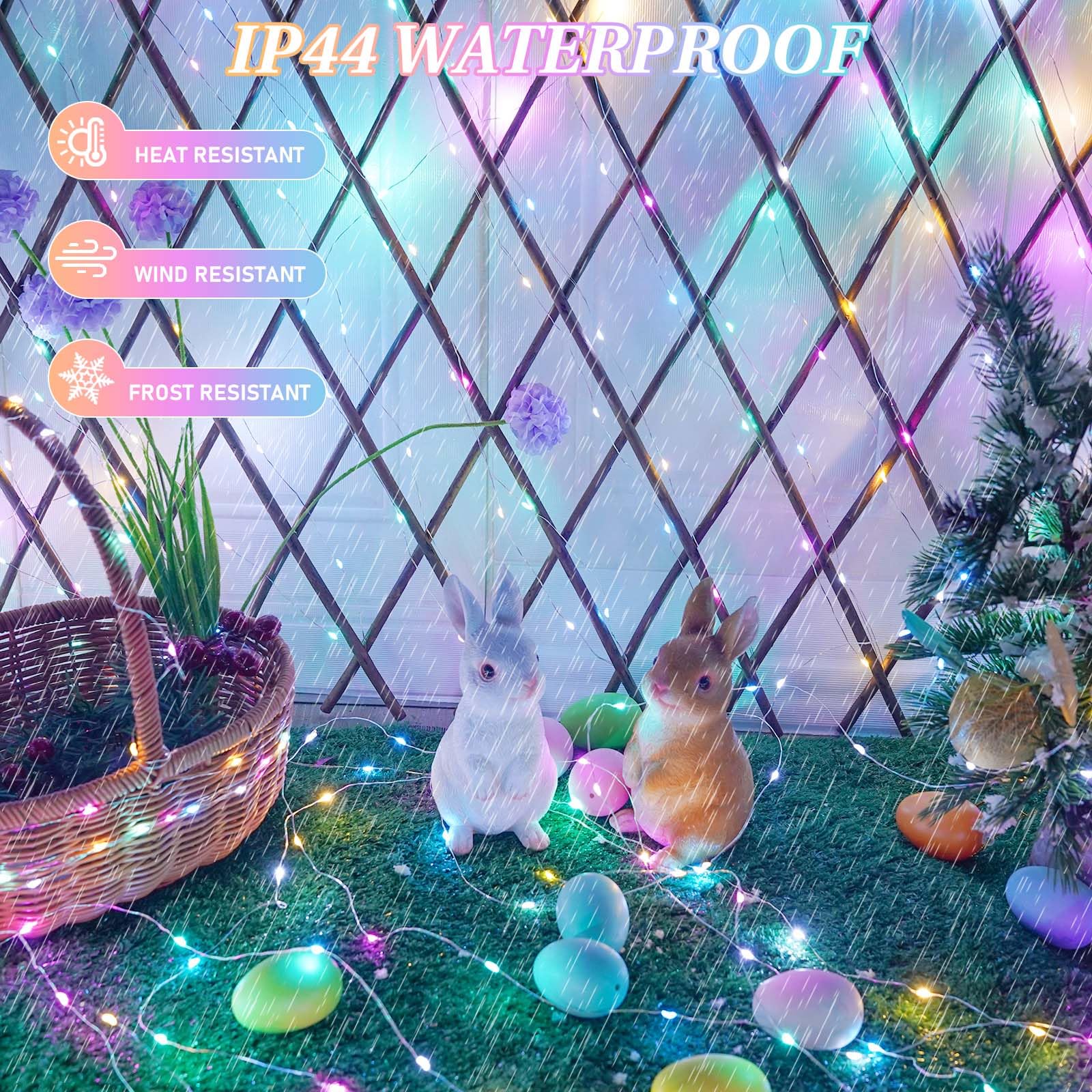 66Ft 200 LED Fairy Lights Plug in, Waterproof String Lights Outdoor & Indoor 8 Modes Christmas Light Bedroom Decor, Timer Twinkle Lights for Girl's Room Garden Party Christmas Decorations (Warm White)