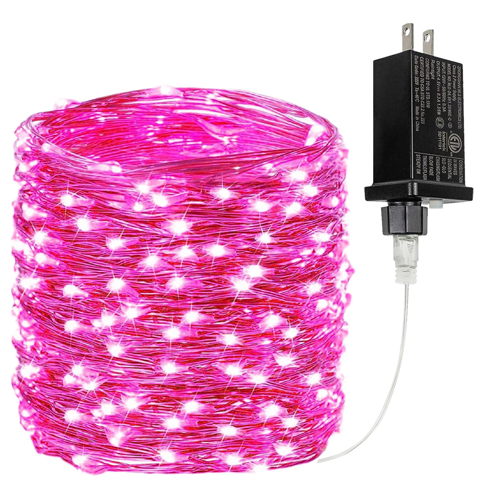 66Ft 200 LED Fairy Lights Plug in, Waterproof String Lights Outdoor & Indoor 8 Modes Christmas Light Bedroom Decor, Timer Twinkle Lights for Girl's Room Garden Party Christmas Decorations (Warm White)