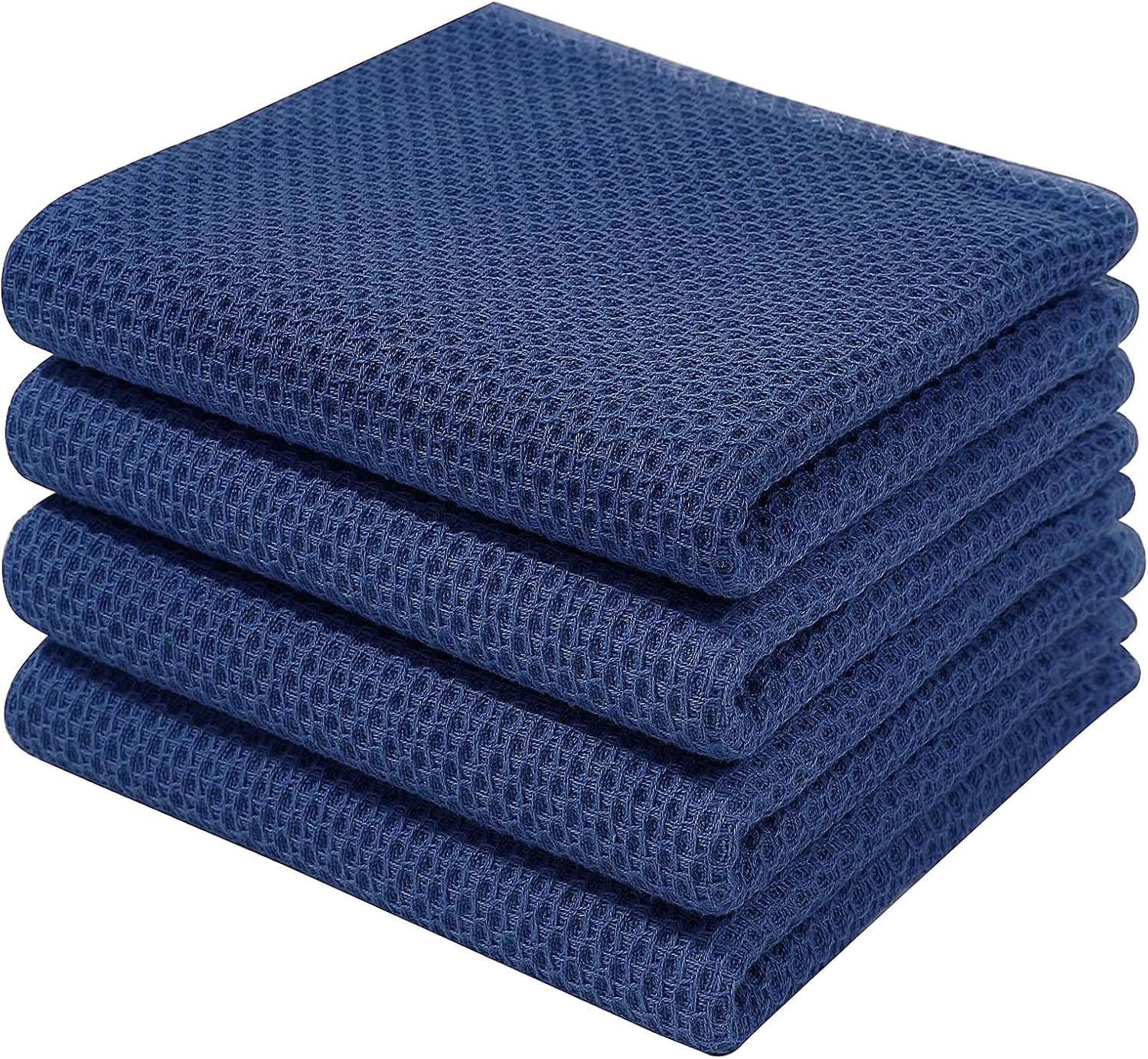 Homaxy 100% Cotton Waffle Weave Kitchen Dish Cloths, Ultra Soft Absorbent Quick Drying Dish Towels, 12 x 12 Inches, 6-Pack, Apricot