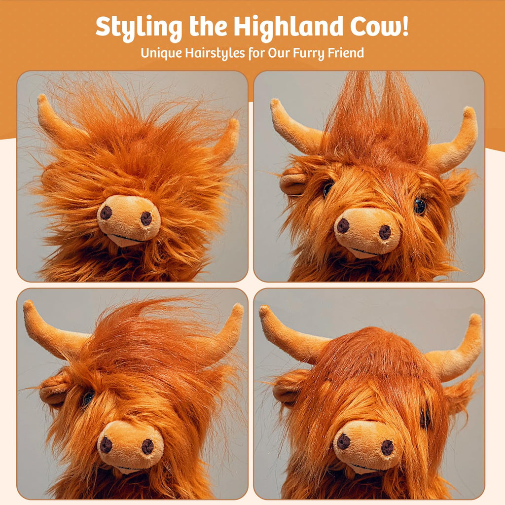 Marysun Microwavable Highland Cow Stuffed Animal - Weighted Stuffed Animal Plush, Heating Pad, Cozy
