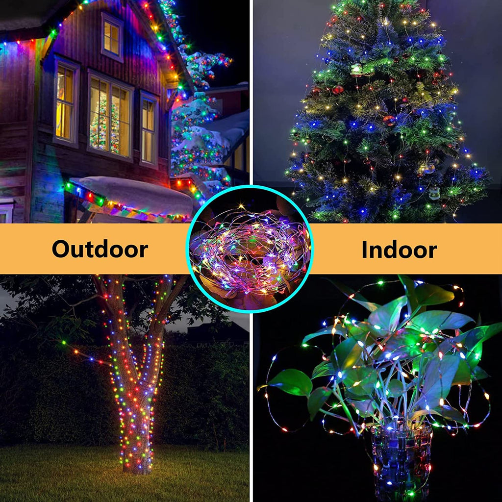 66Ft 200 LED Fairy Lights Plug in, Waterproof String Lights Outdoor & Indoor 8 Modes Christmas Light Bedroom Decor, Timer Twinkle Lights for Girl's Room Garden Party Christmas Decorations (Warm White)
