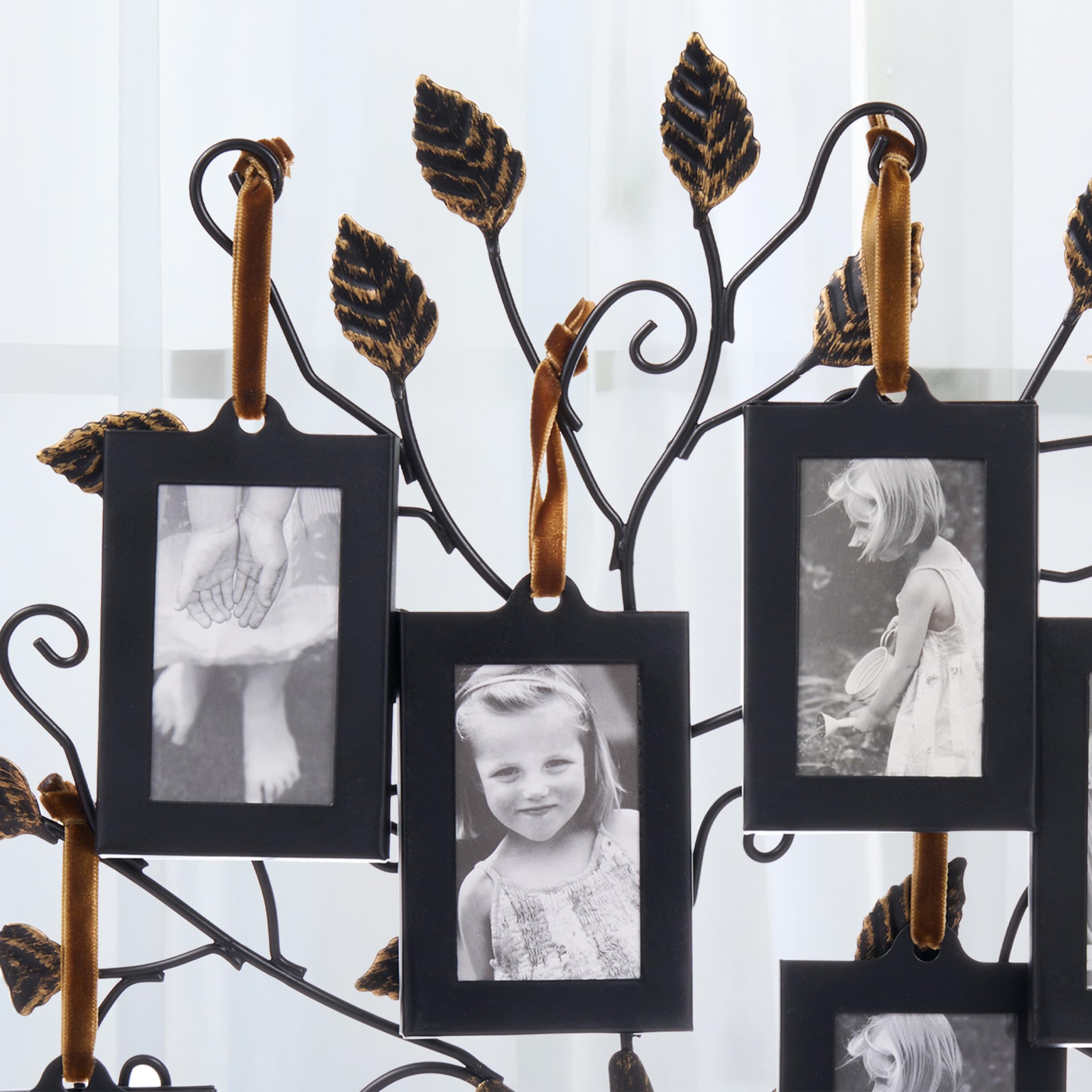 Philip Whitney Parent Picture Frames, Family Tree Picture Frames with 4 Hanging Photo Frames, Wall Decor, Table Decor, Gifts for Mom, 13" (Bronze, 10)