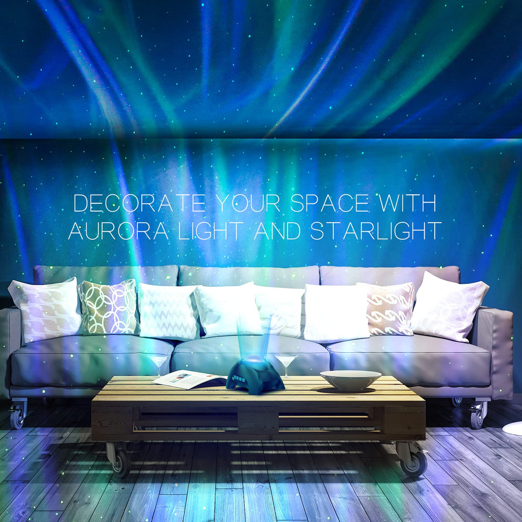 Northern Galaxy Aurora Projector – 33 Dynamic Light Effects, LED Star & Nebula Night Light with Remote Control, White Noise Sounds, and Bluetooth Speaker for Bedroom & Parties