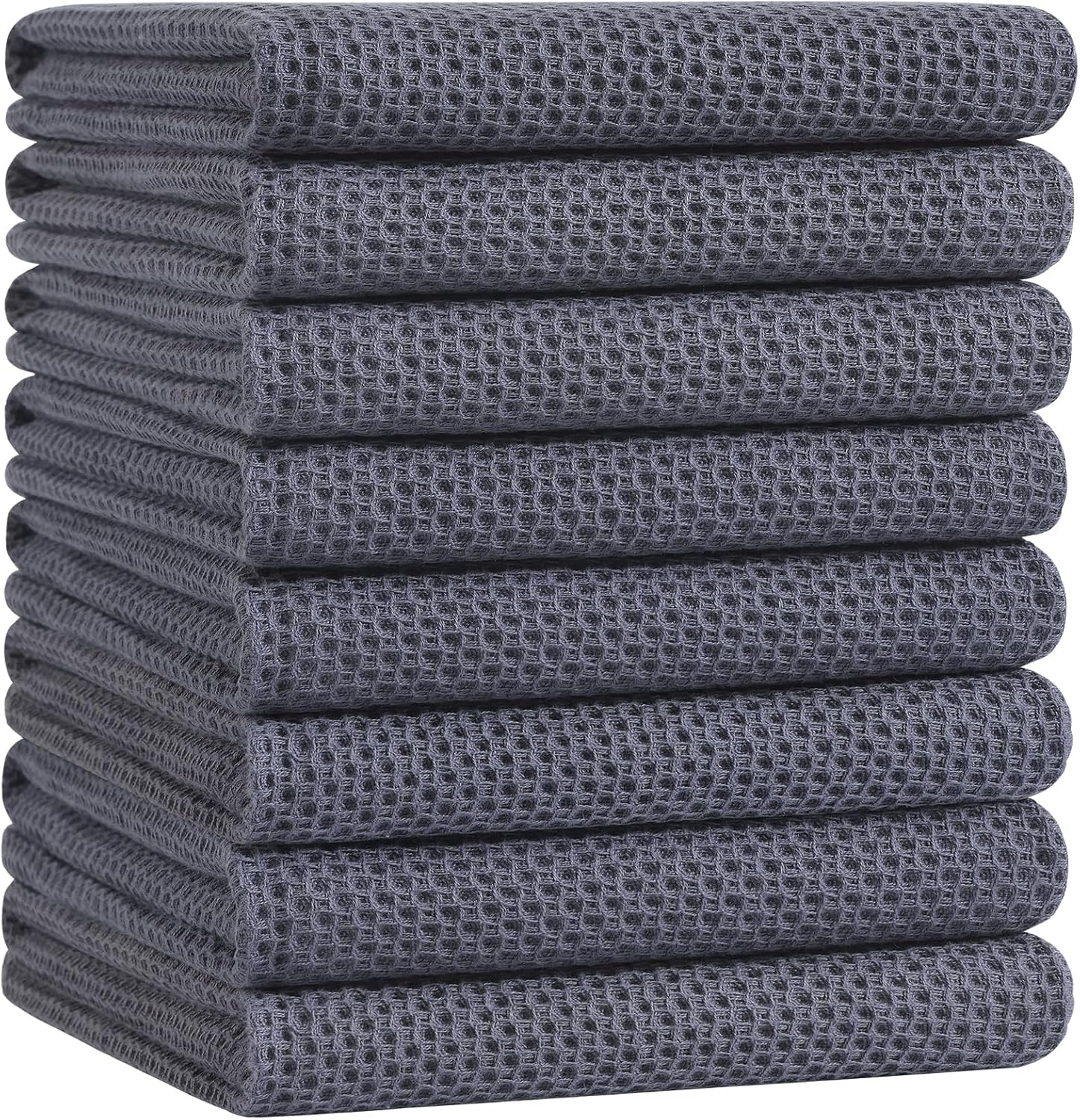 Homaxy 100% Cotton Waffle Weave Kitchen Dish Cloths, Ultra Soft Absorbent Quick Drying Dish Towels, 12 x 12 Inches, 6-Pack, Apricot