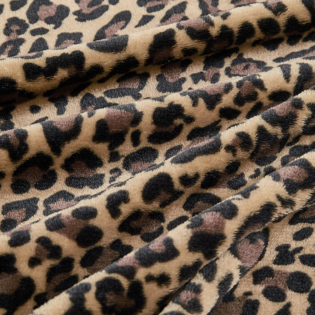 Leopard Print Blanket Fleece Throw for Bed Sofa Travel and Camping, Super Soft Cozy Fluffy Plush Cheetah Print Blanket for All Seasons 50"x60" (Dark Brown)
